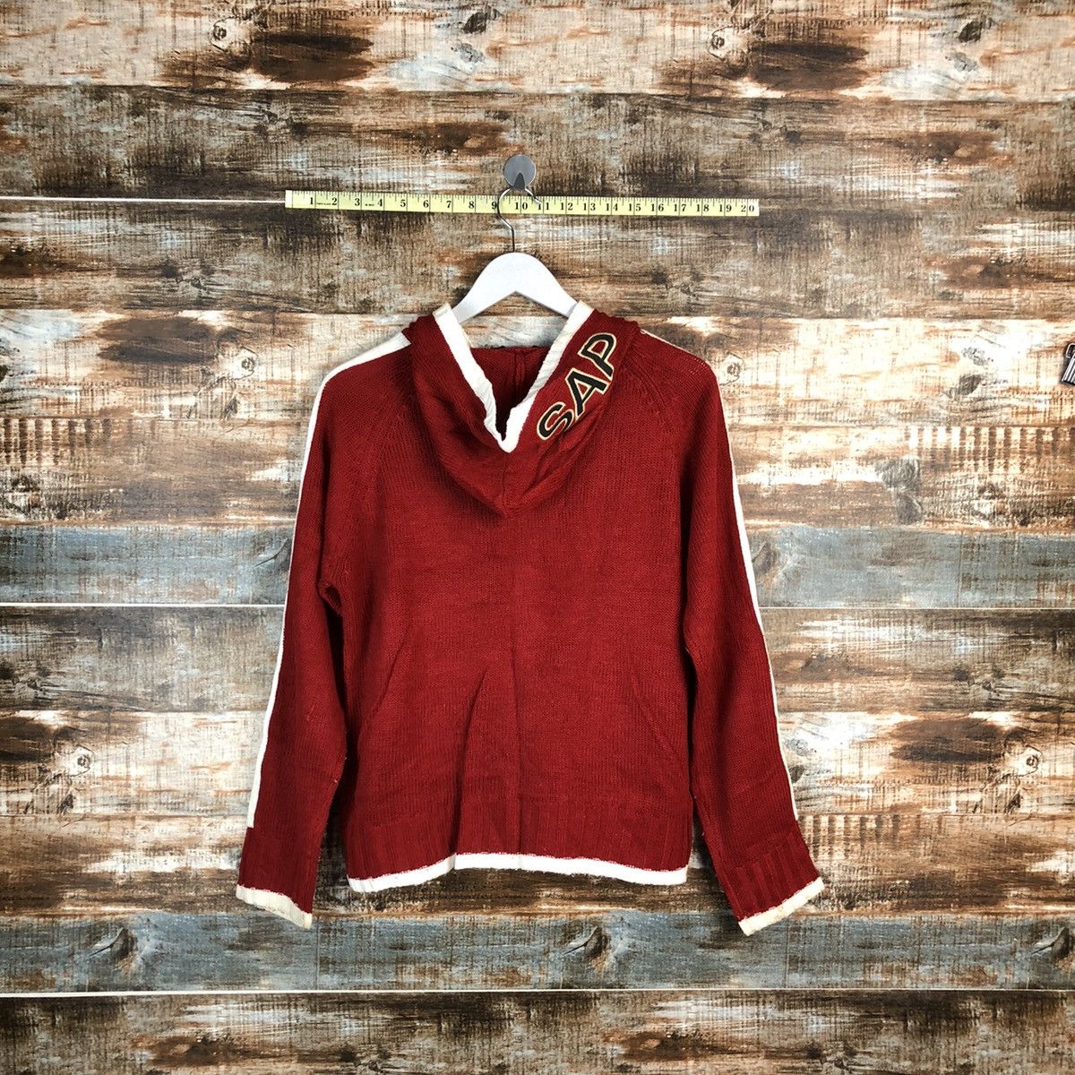 Homespun Knitwear × Japanese Brand Flaour Parfum Red Hoodi Knitwear #A1715 Size M / US 6-8 / IT 42-44 - 14 Thumbnail