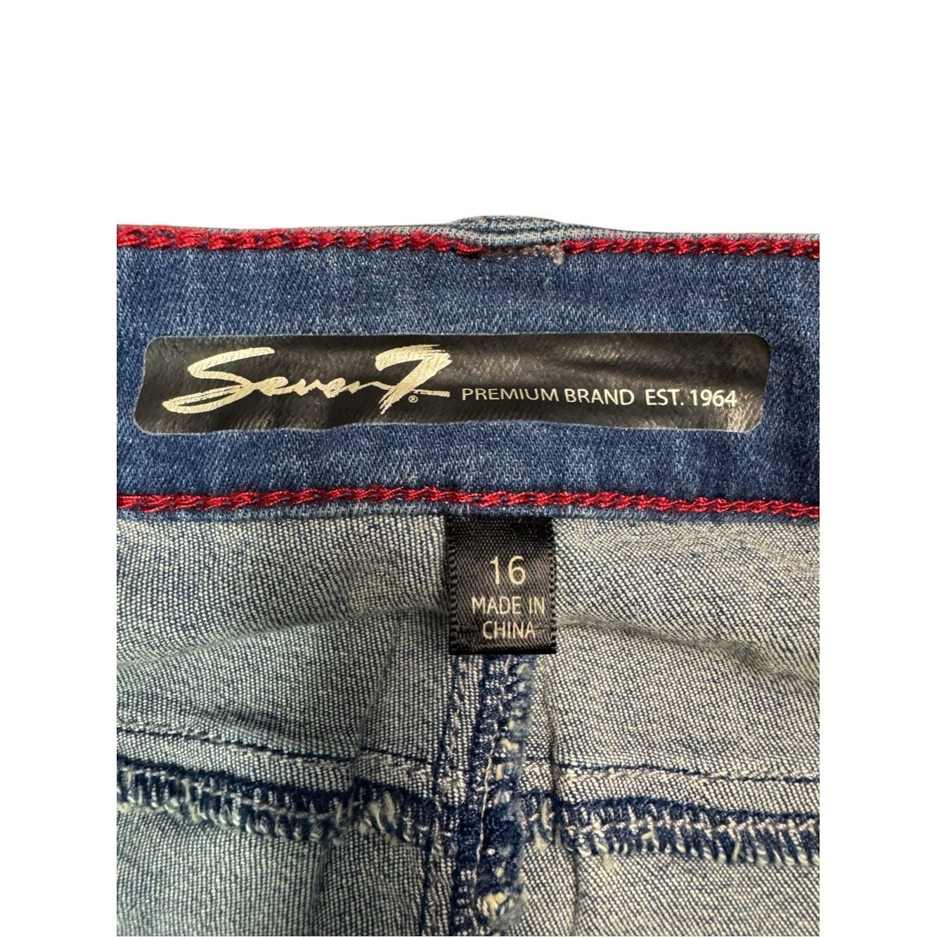 Seven 7 NWT New Seven7 High Rise Ankle Skinny Silver Coated Distres Size 38" / US 16 / IT 52 - 5 Thumbnail
