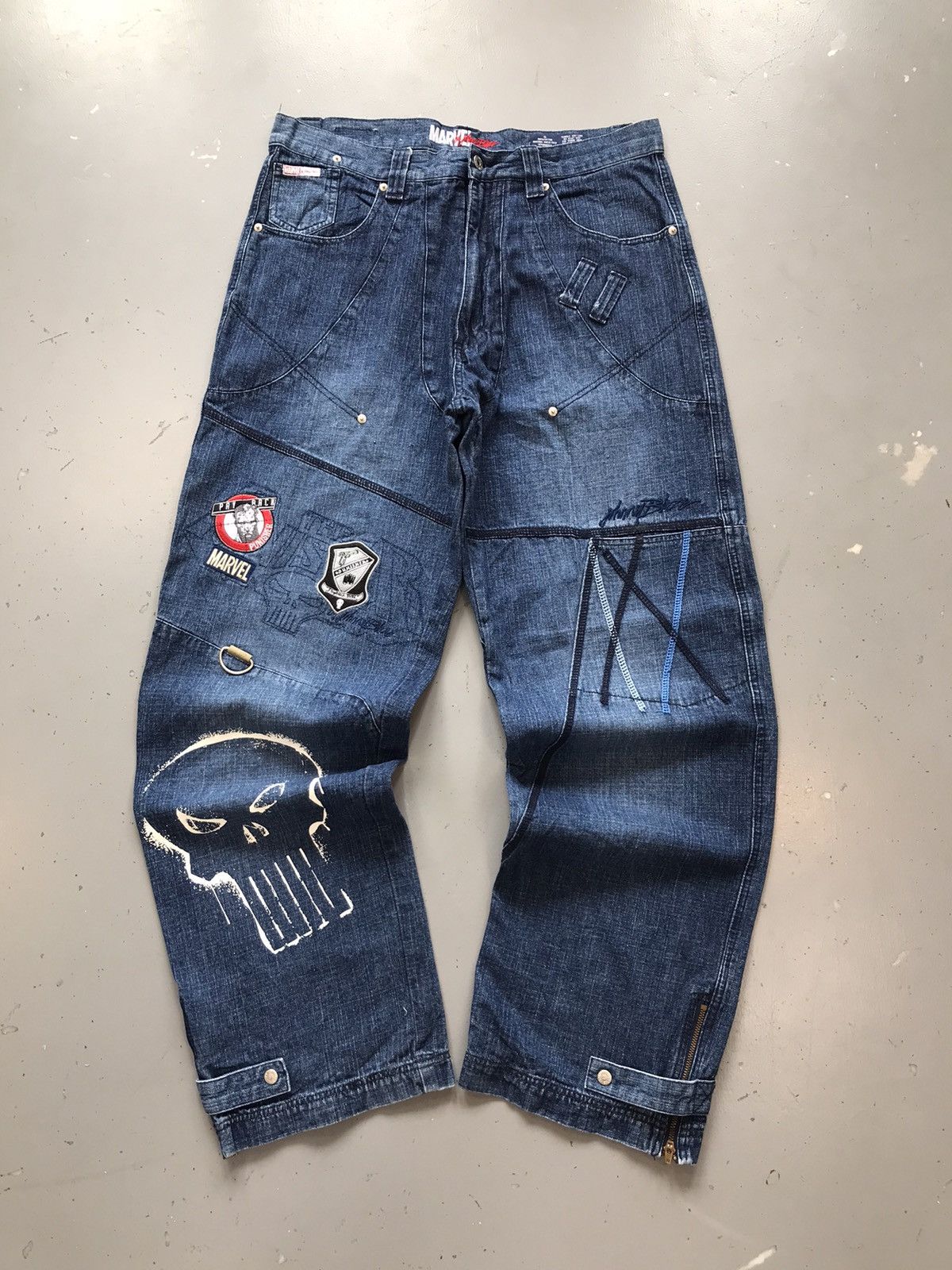 Marvel Comics × Vintage Vintage marvel Johnny blaze patchwork cargo denim Size US 36 / EU 52 - 1 Thumbnail
