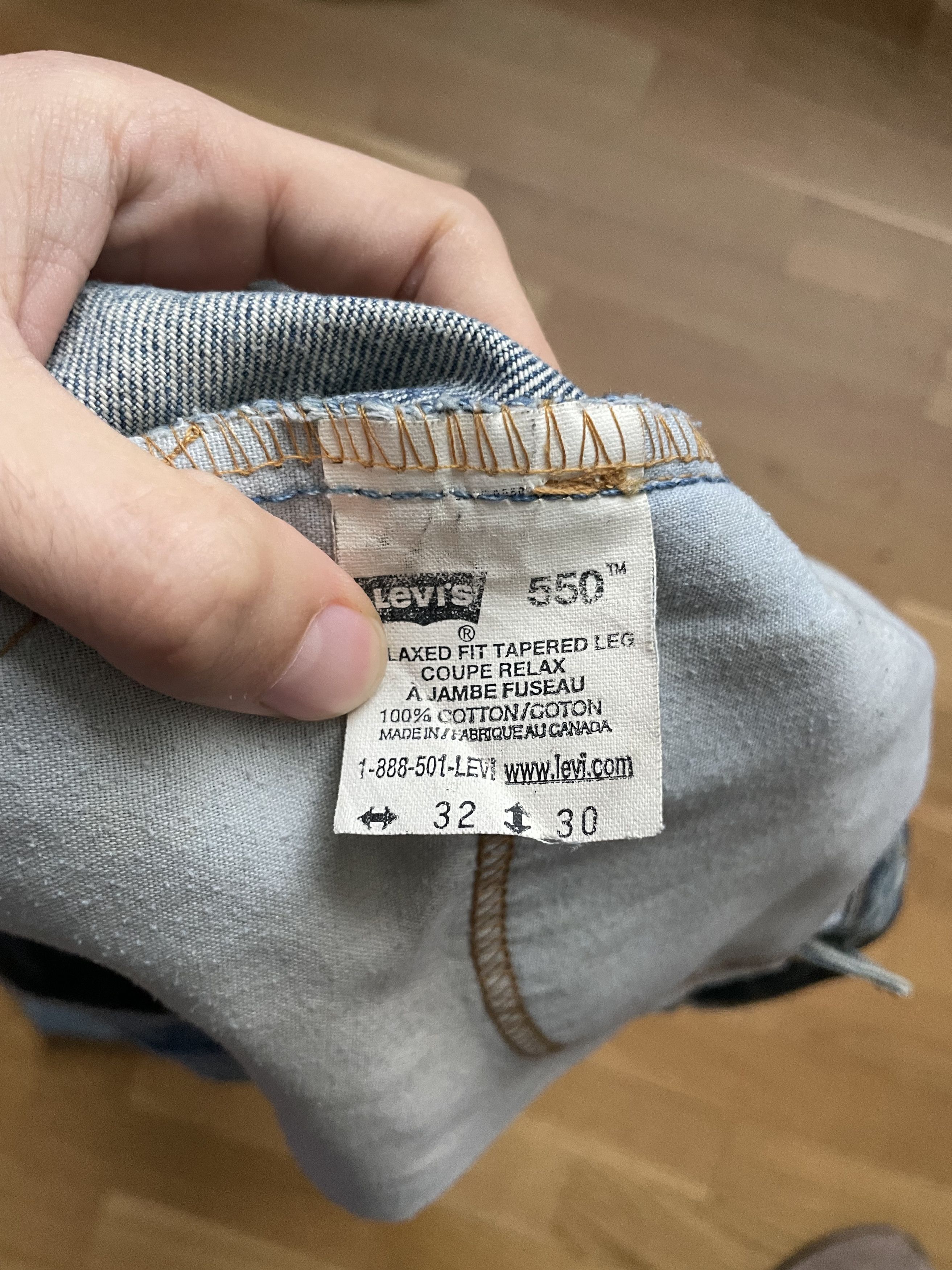Levi's × Vintage Vintage 90's thrashed Levis 550s Size US 32 / EU 48 - 3 Thumbnail