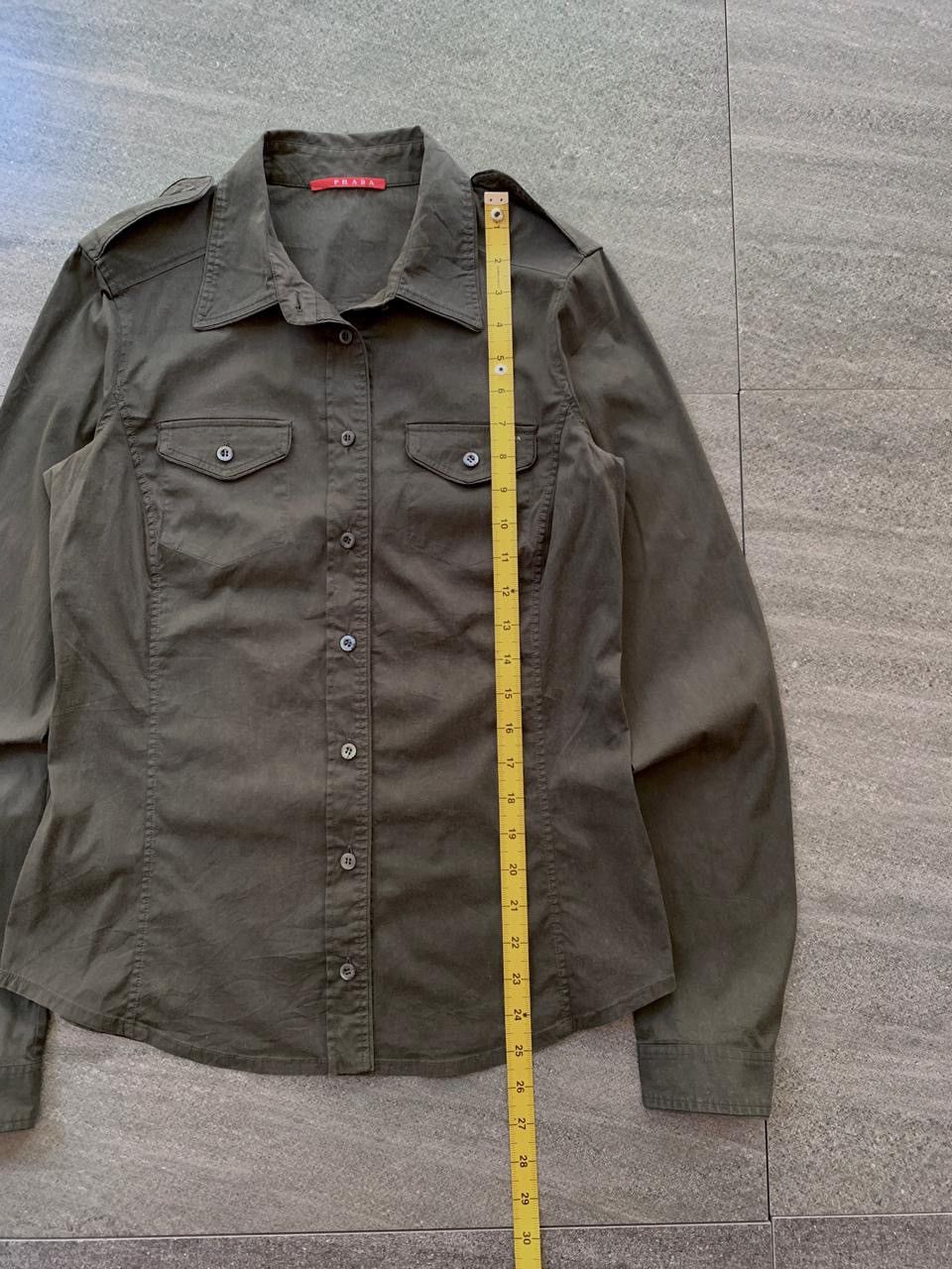 Prada FREE TAX! 2000s Military Printed Logo Ls Shirt Size US S / EU 44-46 / 1 - 14 Thumbnail
