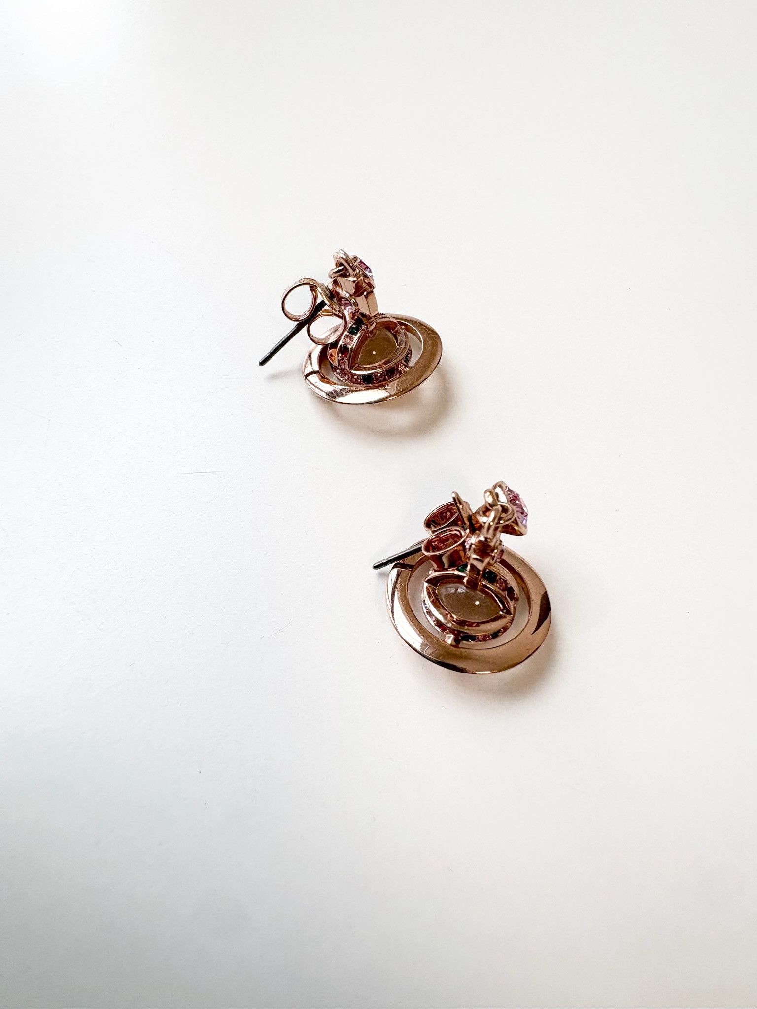 Vivienne Westwood Vivienne Westwood Rose Gold 3D Orb Earrings Size ONE SIZE - 1 Thumbnail