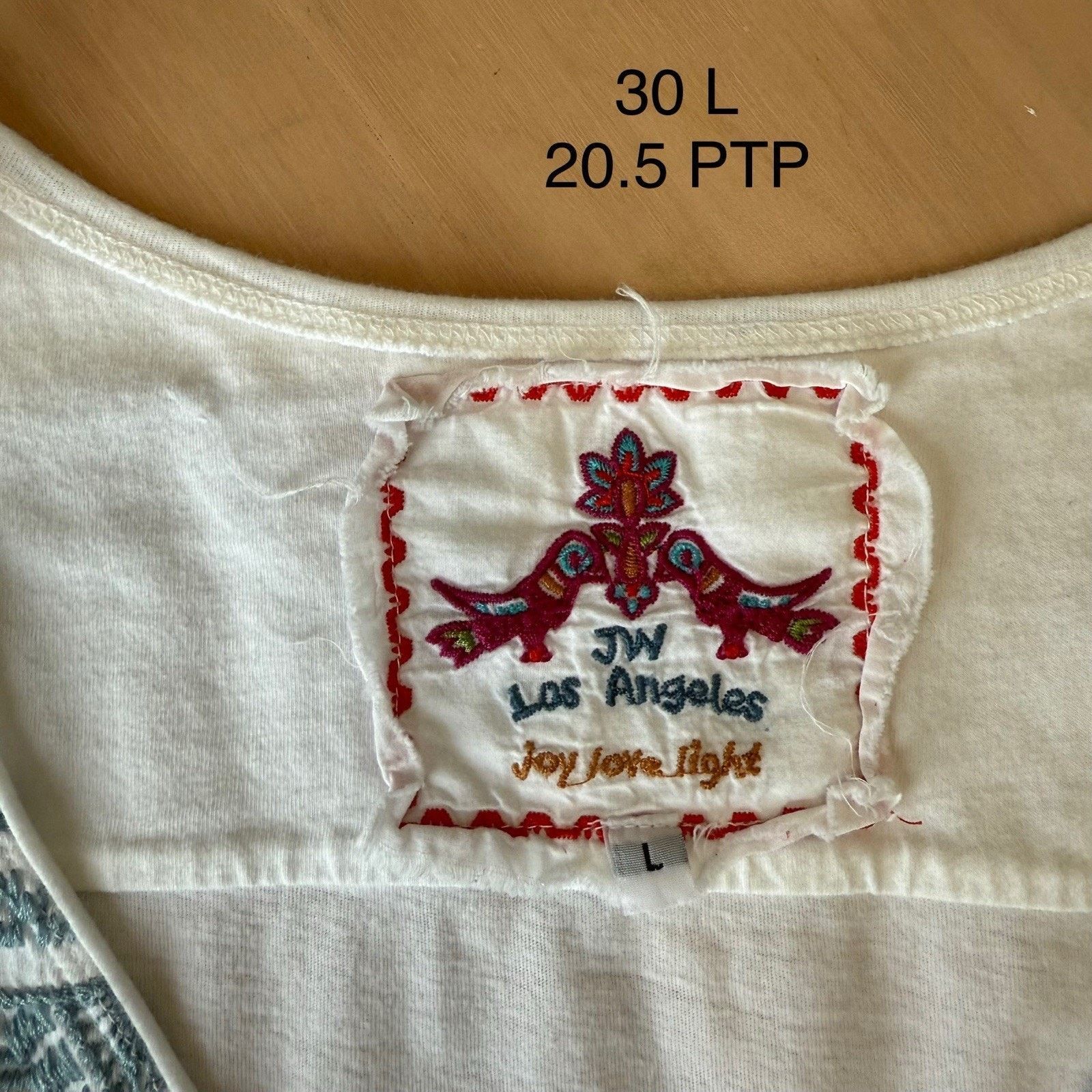 Designer × Johnny Was Johnny Was Tunic Women's Large White Donya Top Embroidered Size L / US 10 / IT 46 - 9 Thumbnail