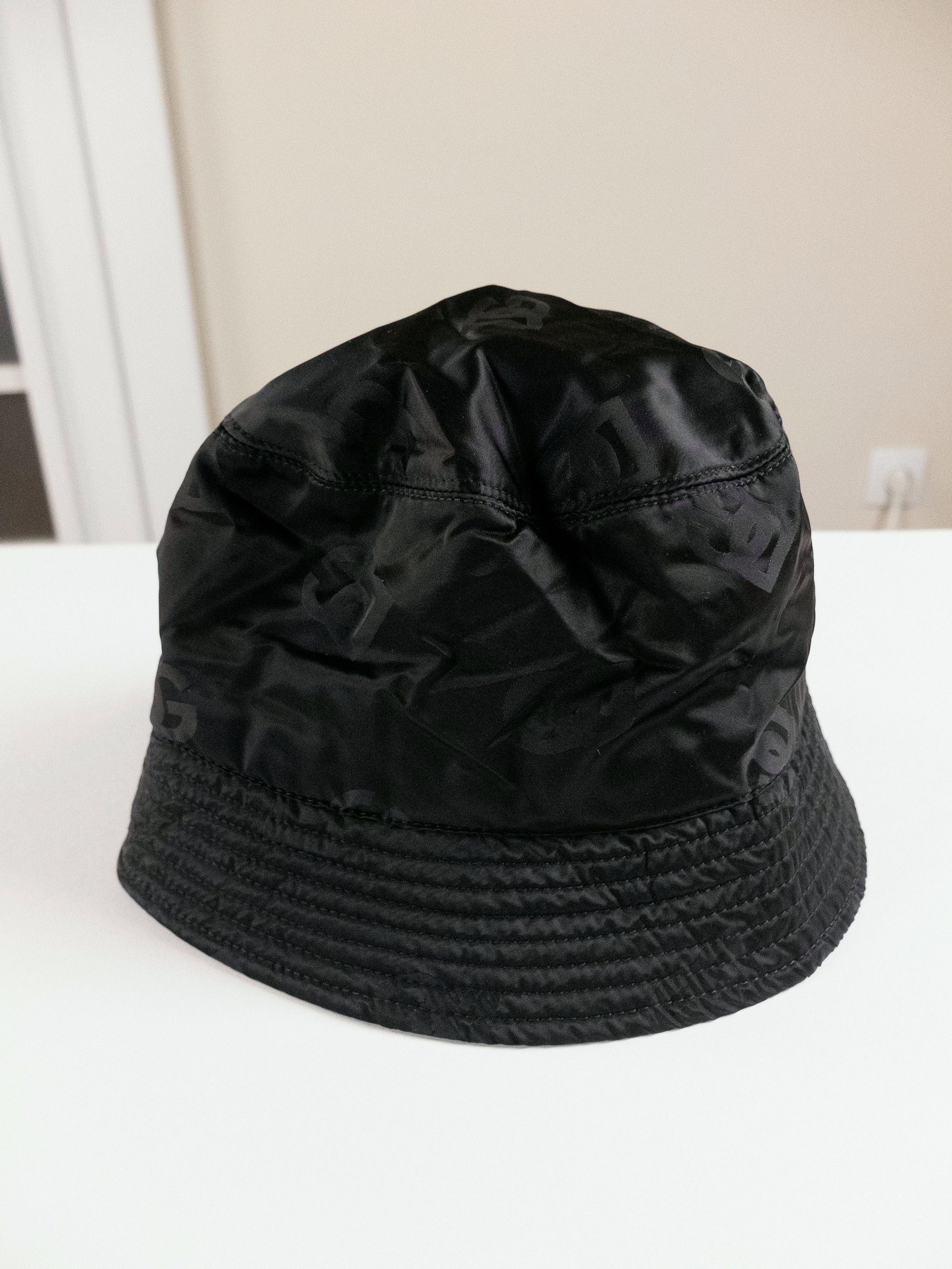 Dolce & Gabbana DOLCE & GABBANA black DG logo print nylon bucket hat Large Size ONE SIZE - 3 Thumbnail