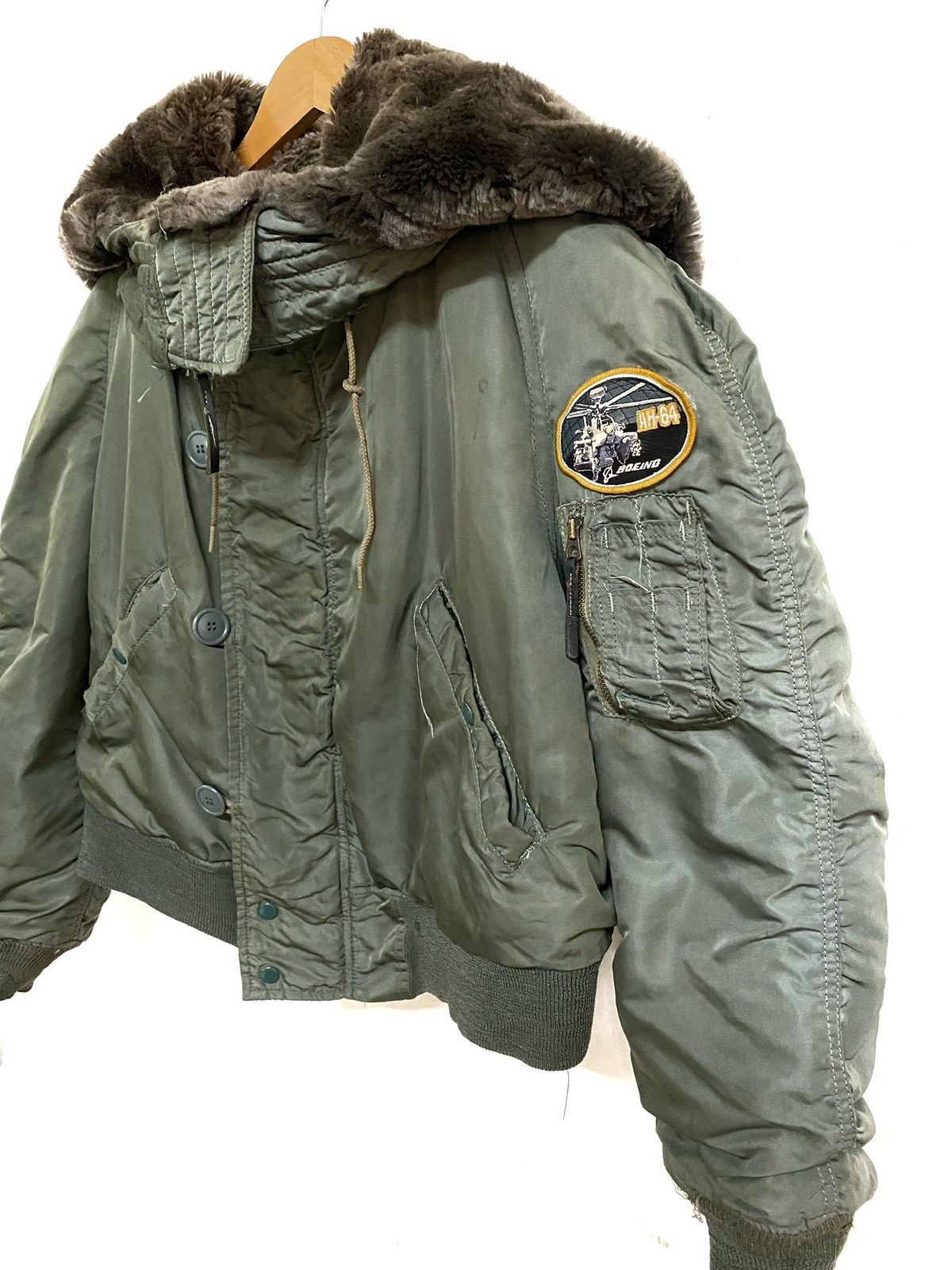 Alpha Industries Vintage Alpha Industries N2-B Alien Zip Hood Bomber Jacket Size US L / EU 52-54 / 3 - 6 Thumbnail