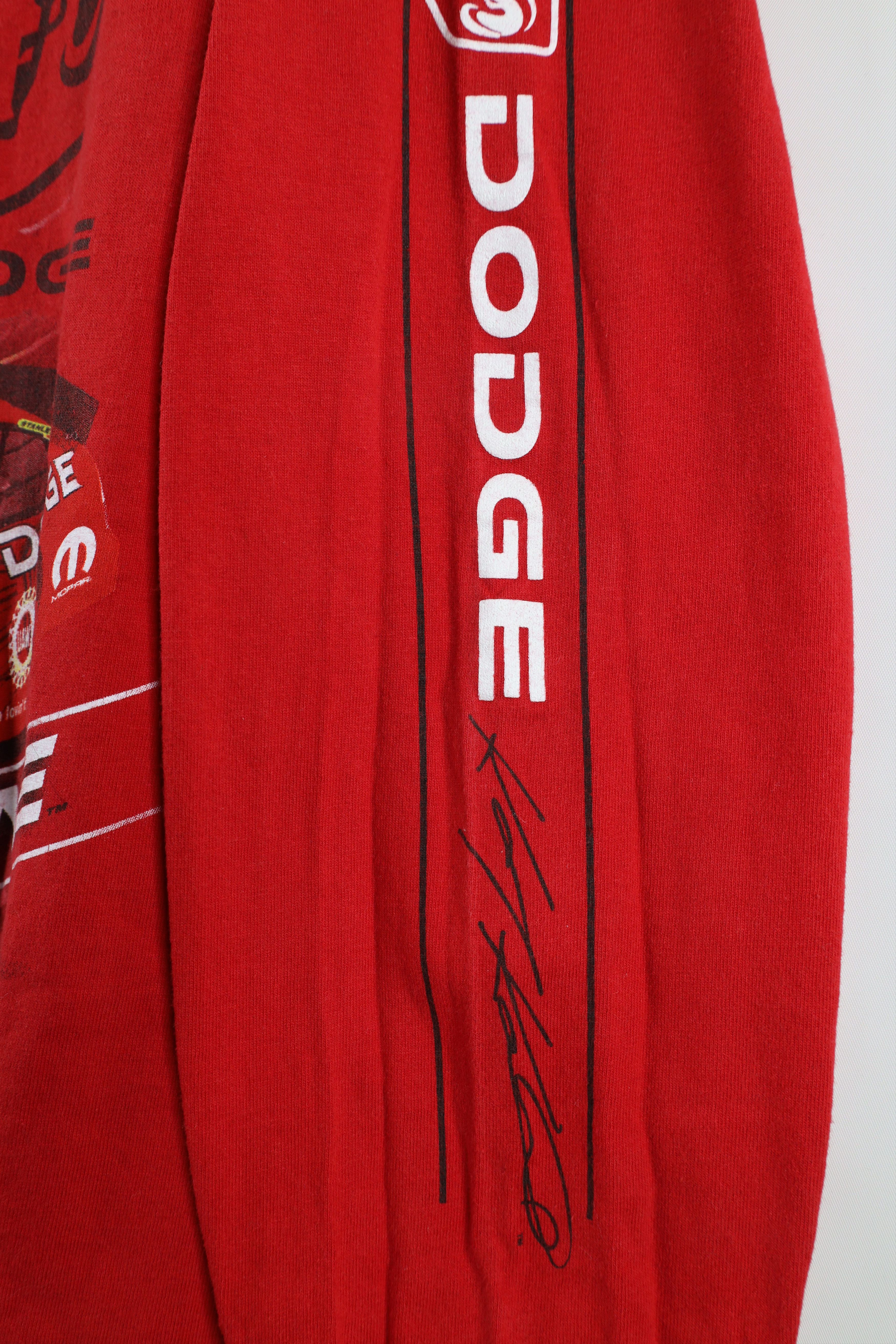 Vintage Vintage NASCAR Kahne Racing Long Sleeve T-Shirt Red Cotton Size US L / EU 52-54 / 3 - 6 Thumbnail