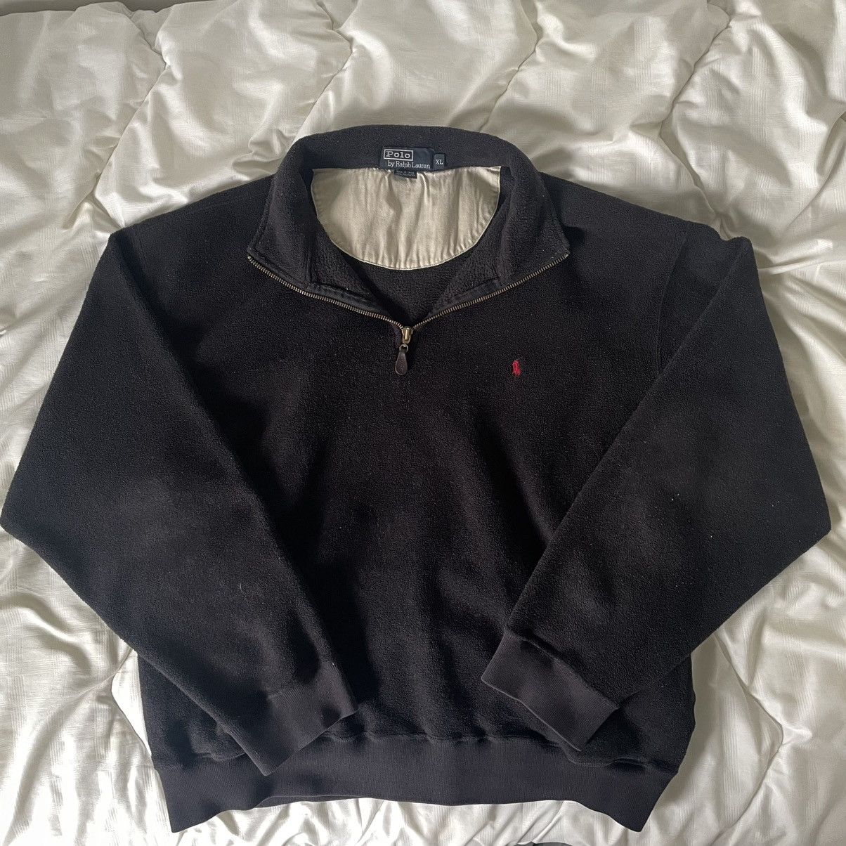 Polo Ralph Lauren Vintage Polo Ralph Lauren Quarter-Zip – Black – Size XL Size US XL / EU 56 / 4 - 1 Thumbnail
