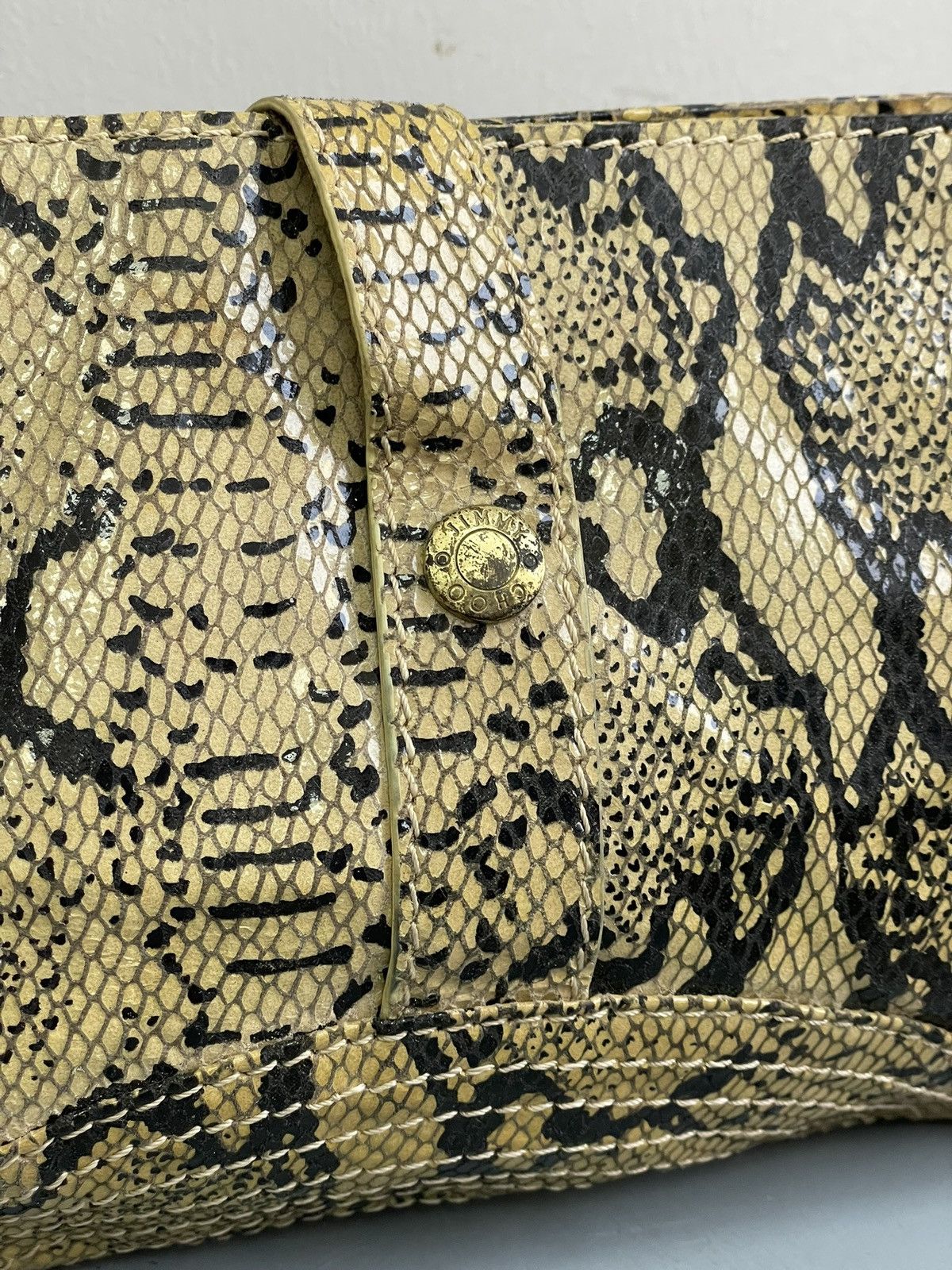 Jimmy Choo Rare python snake hand bag clutch hystericglamour style Size ONE SIZE - 7 Thumbnail