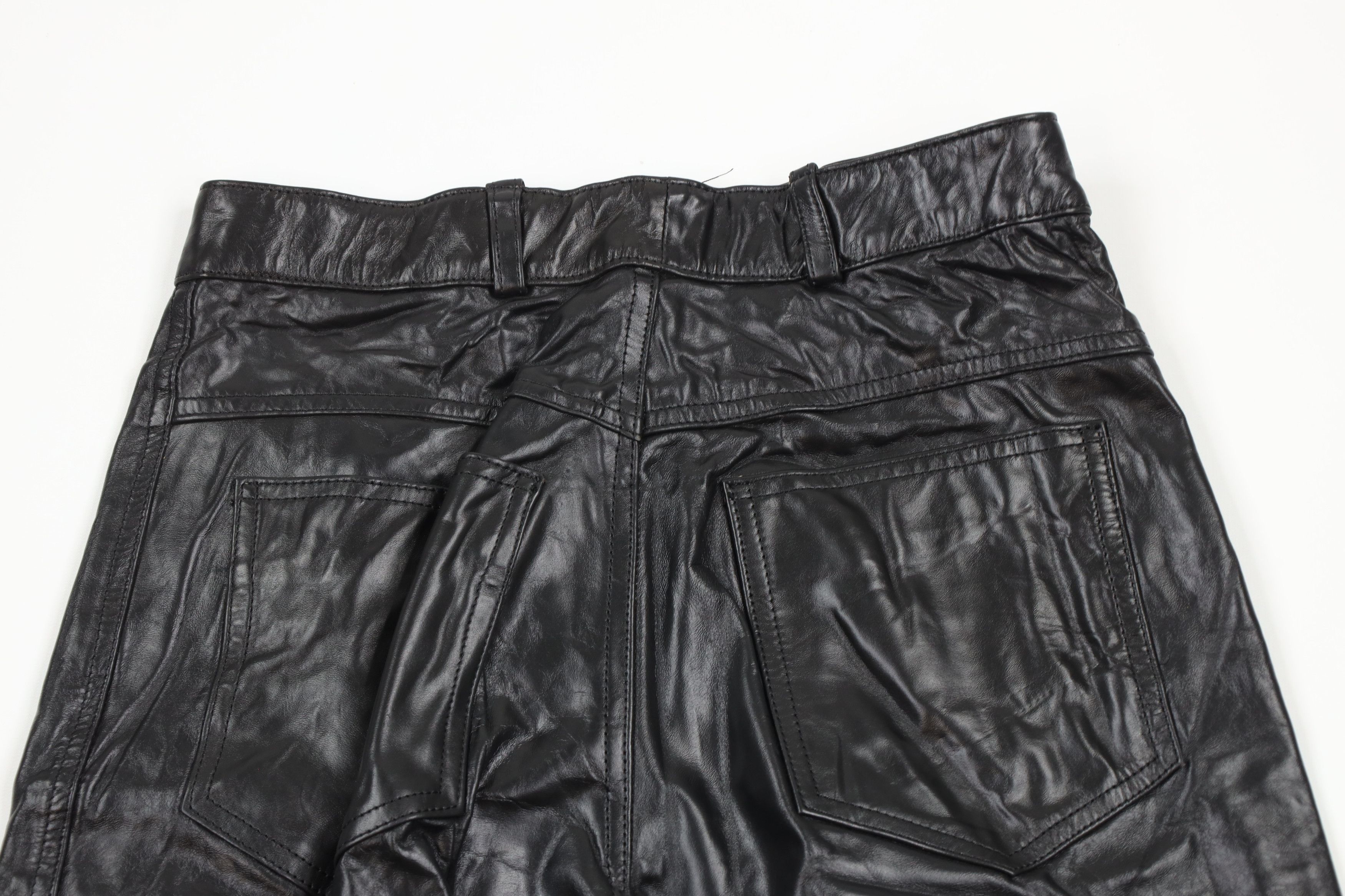 Vintage Vintage 70s 80s Streetwear Flared Leather Pants Black Size 30" / US 8 / IT 44 - 8 Thumbnail