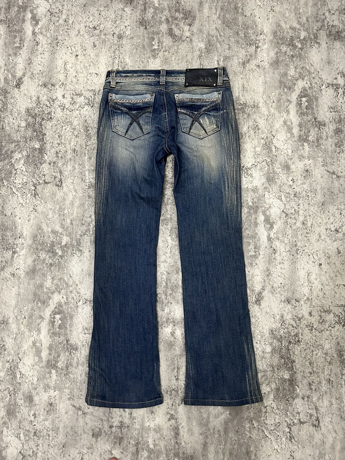 If Six Was Nine × Japanese Brand × Le Grande Bleu (L.G.B.) XIX Denim Chain Boot Cut Mudwash Pants Size US 28 / EU 44 - 6 Thumbnail