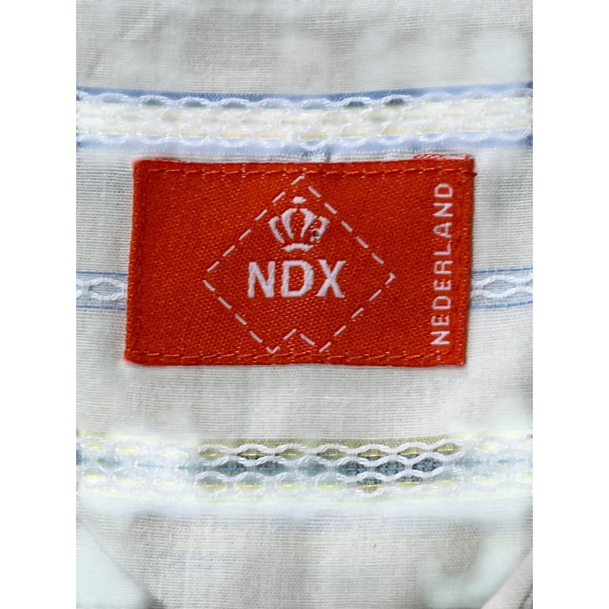 Other NDX Nederland Mens Striped Button-Down Shirt 2XL White & Blu Size US XXL / EU 58 / 5 - 3 Thumbnail