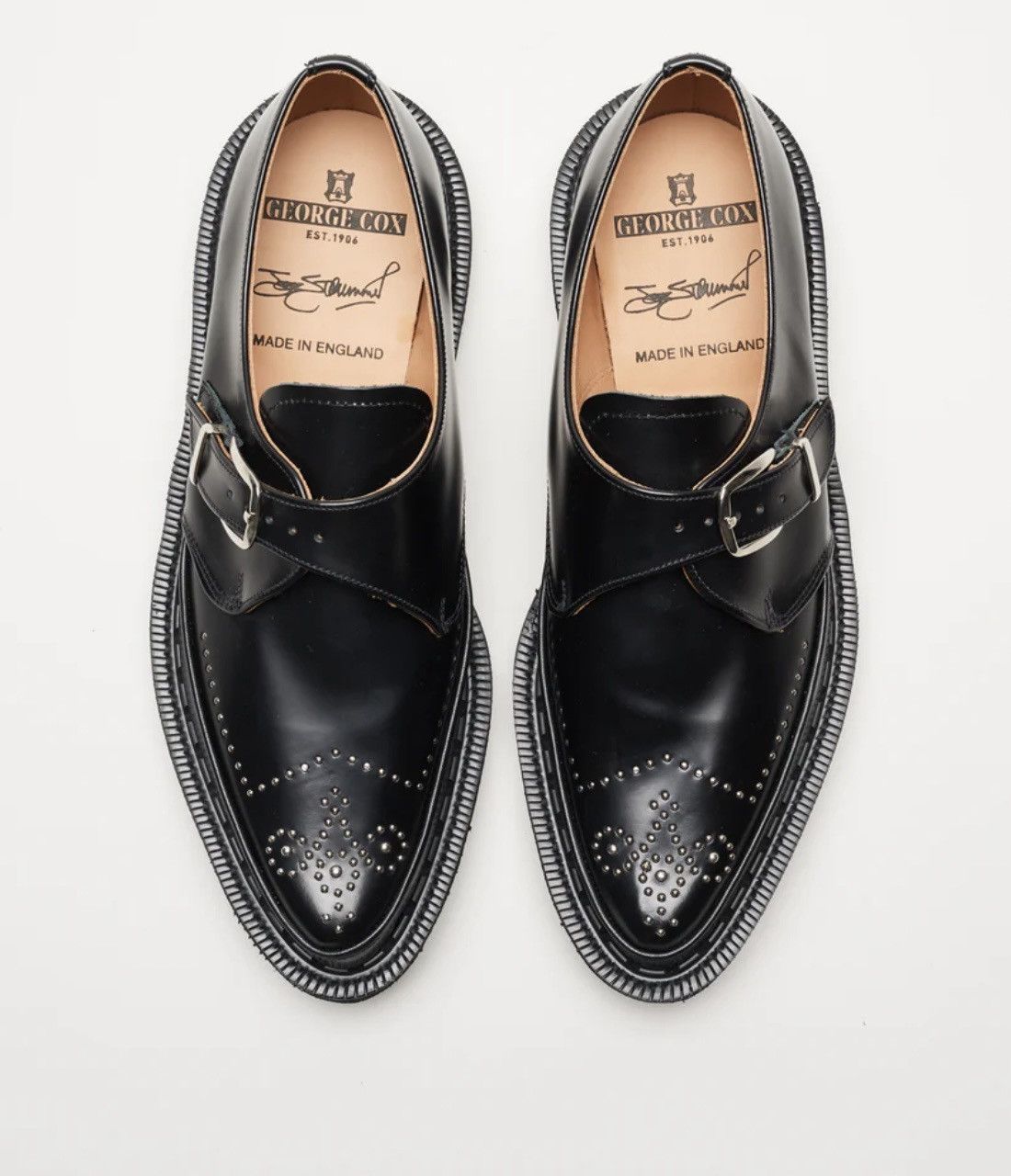 George Cox George Cox - Creepers - Strummer Monk Black Studded NWT Size US 10.5 / EU 43-44 - 2 Thumbnail
