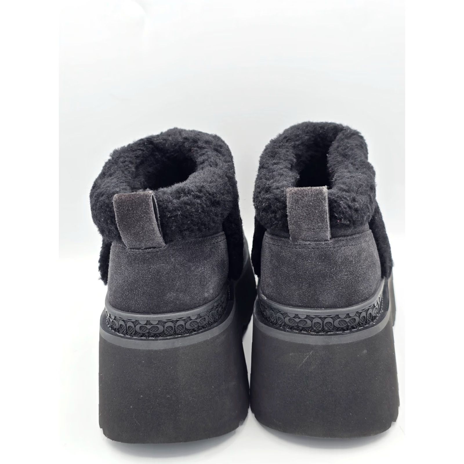 Coach Coach Boots Women Christina Shearling Bootie - Black Suede Sherpa Lined UGQ Sz 8B - 8B US - Coach Print Pattern Womens Boots Size US 6 / IT 36 - 6 Thumbnail
