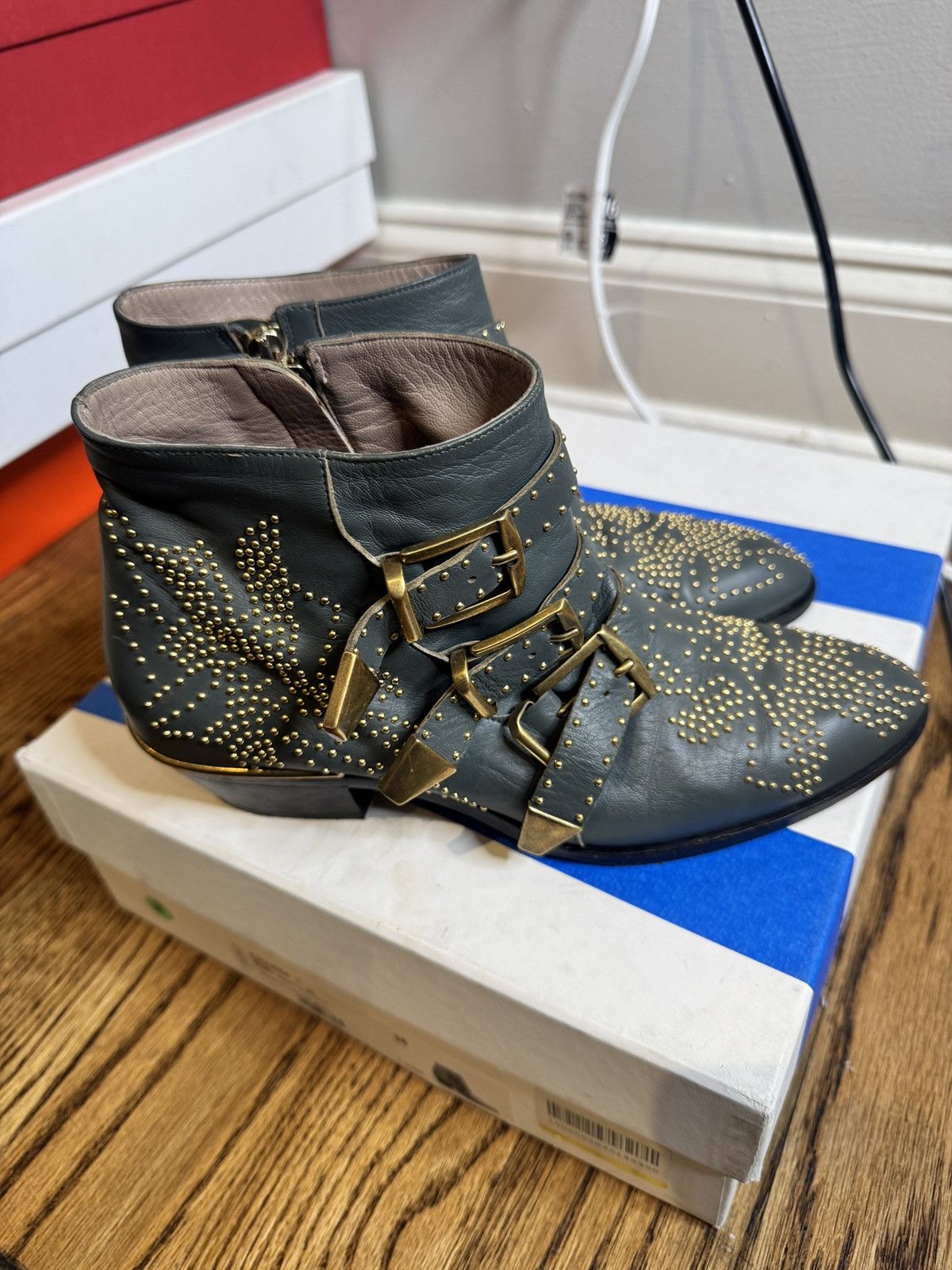 Chloe Gray leather printed boot Size US 6 / IT 36 - 4 Thumbnail