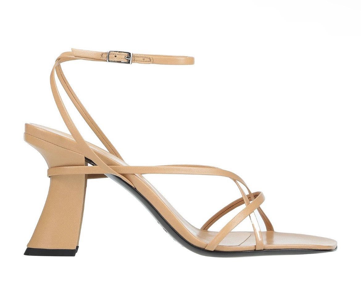 By Far By Far Strappy Curved Heel Sandal size 41 Nude Size US 11 / IT 41 - 2 Thumbnail