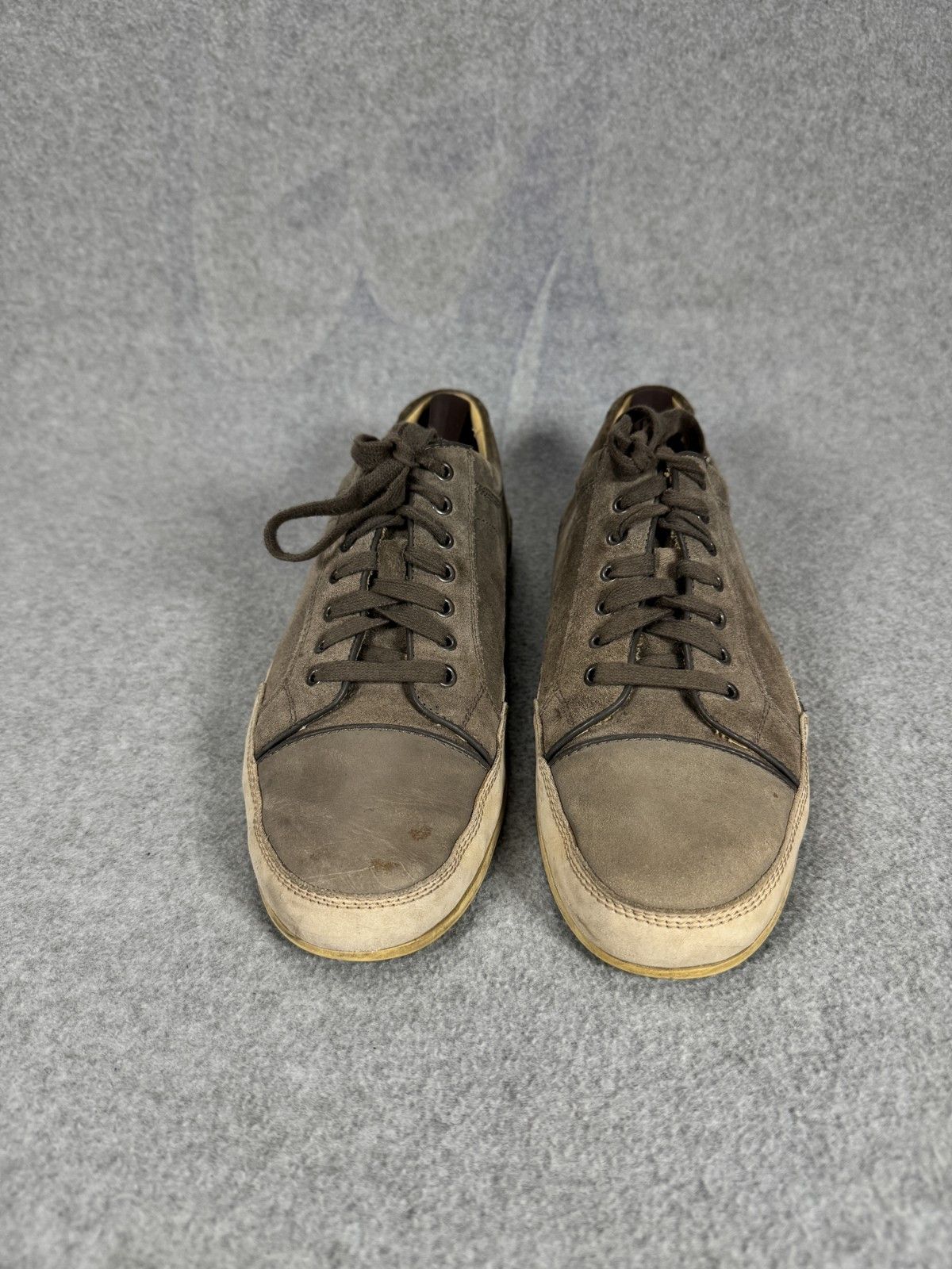 John Varvatos Gray Suede Low Top Sneakers John Varvatos USA Mens 9.5 Size US 9.5 / EU 42-43 - 3 Thumbnail