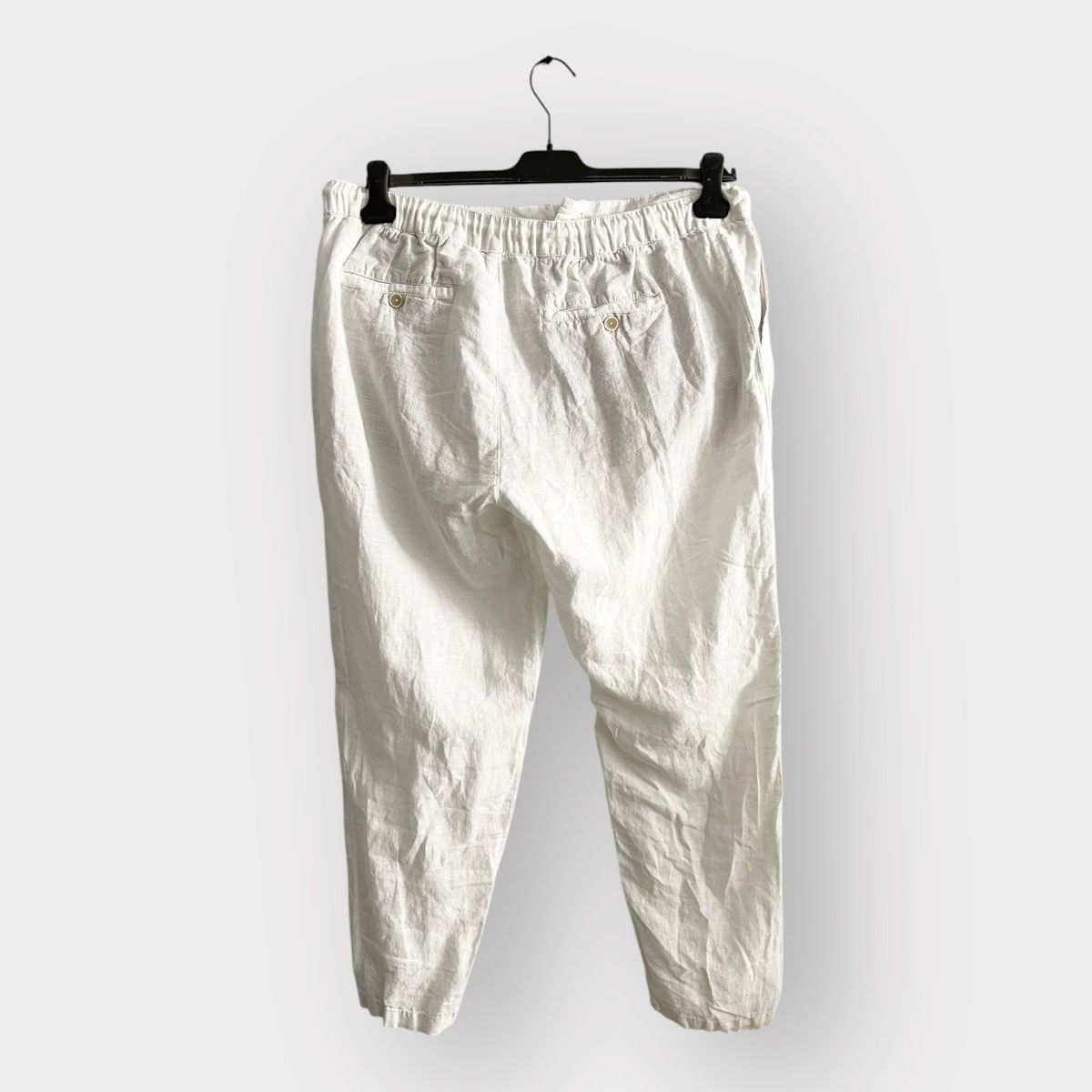 Designer STEAL! Zara Drawstrings White Leisure Pants Size US 36 / EU 52 - 2 Thumbnail