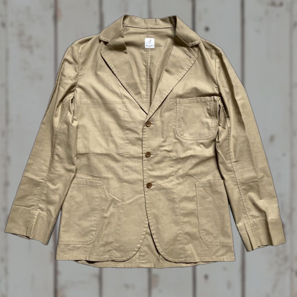 ANATOMICA Anatomica Paris Cotton Sports Blazer Coat Unisex Adults Beige 48 Japan Size Regular Vintageヘルーム Size 48R - 1 Thumbnail