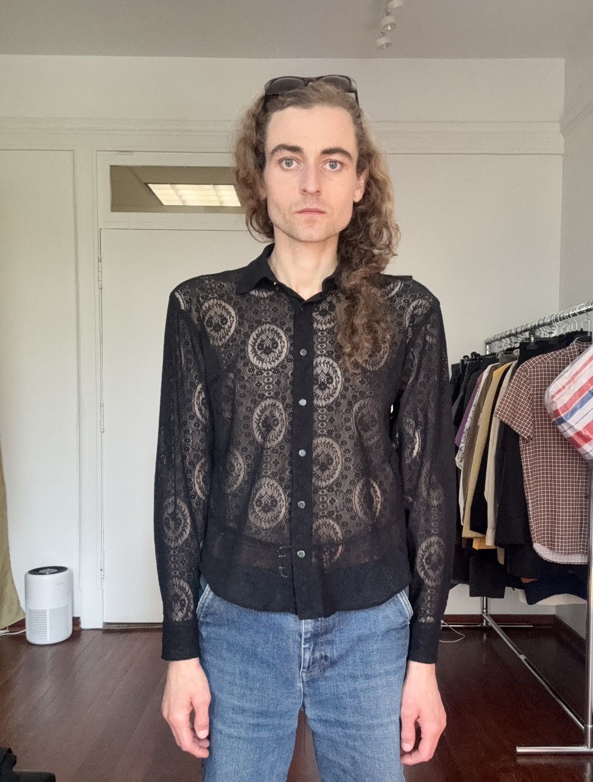 Todd Oldham Todd Oldham Vintage 1990’s Lace Snap Button Blouse Size M / US 6-8 / IT 42-44 - 2 Thumbnail