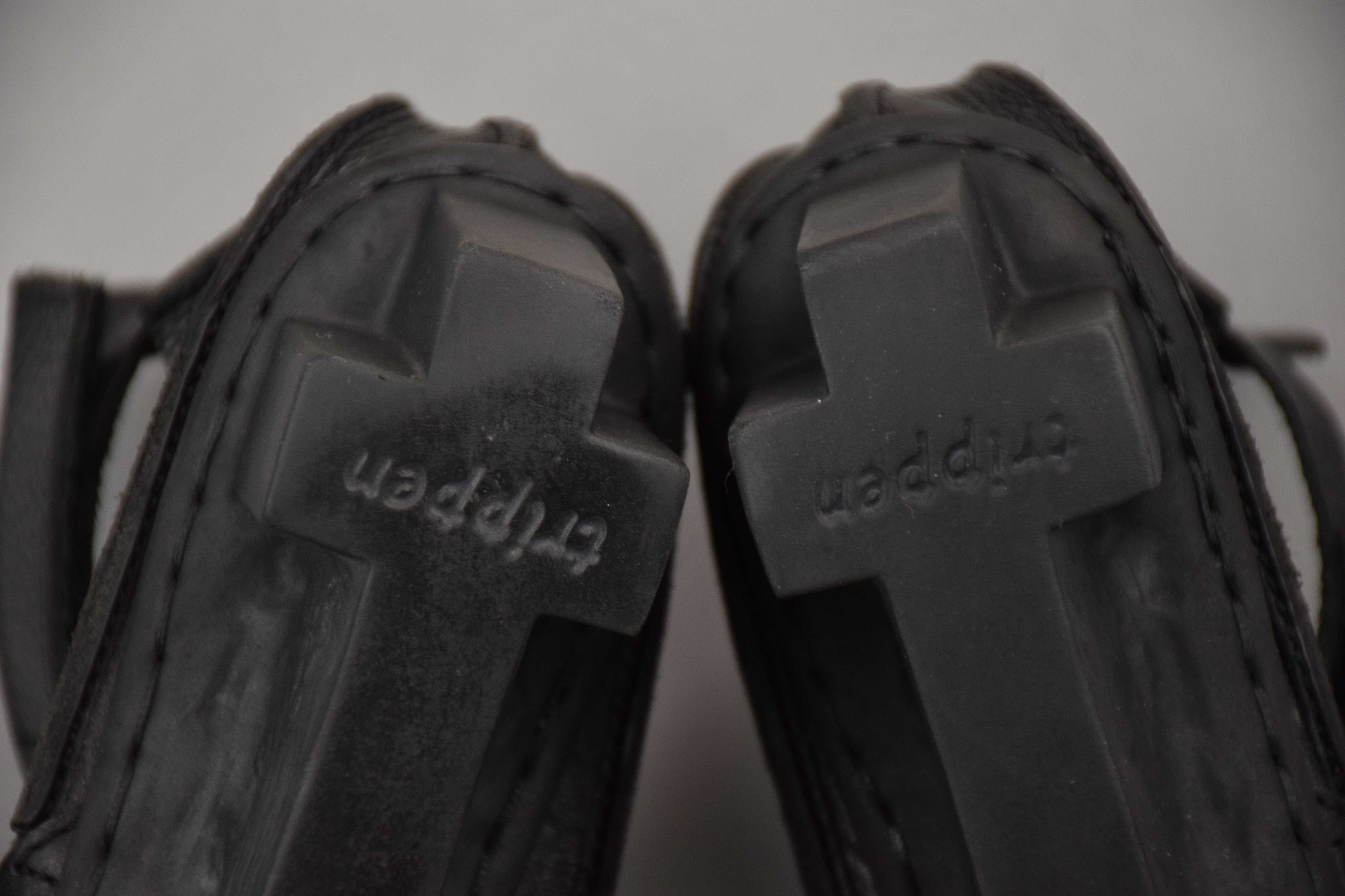 Designer × Trippen Trippen X+OS Black Waw Leather Sandals Heels US 8 UK 6 EU 39 Size US 8 / IT 38 - 11 Thumbnail