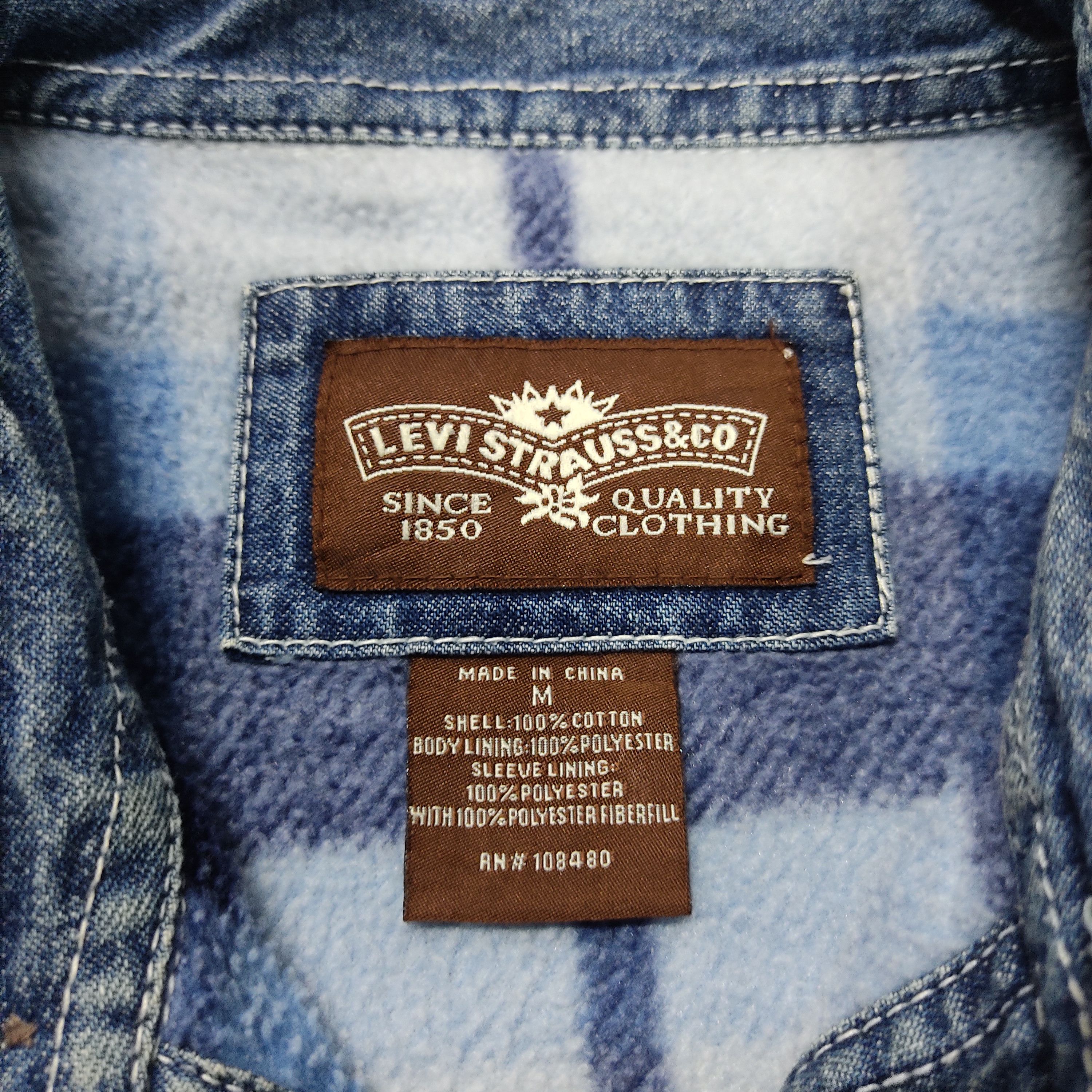 Levi's × Vintage Vintage Levi's Fleece Lined Denim Shirt Jacket Size US M / EU 48-50 / 2 - 12 Thumbnail