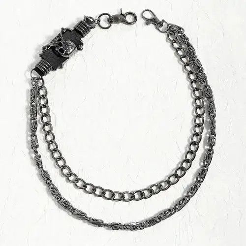 Jewelry Dark Skull Double Layers Pants Chain Size ONE SIZE - 4 Thumbnail