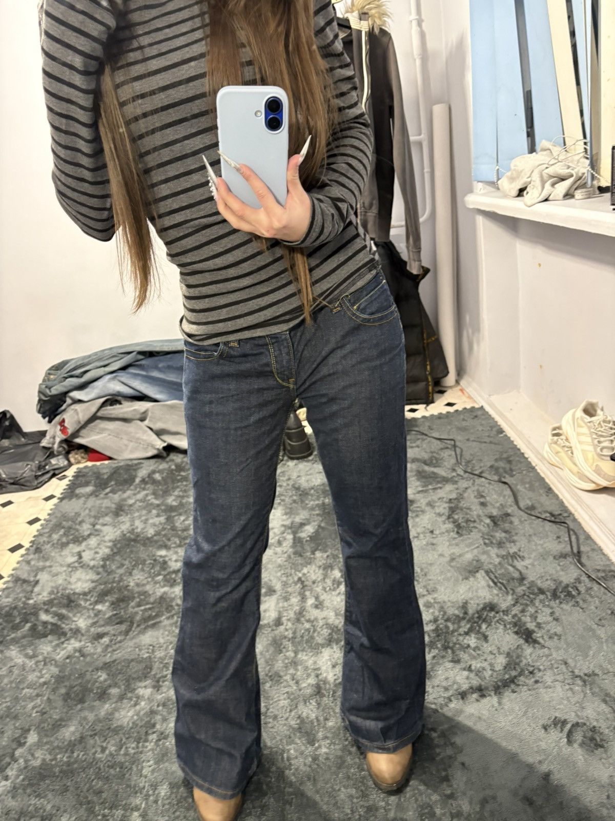 Levi's Vintage Clothing Vintage Levis Booty Flared Fit Jeans Y2K Size 27" / US 4 / IT 40 - 2 Thumbnail