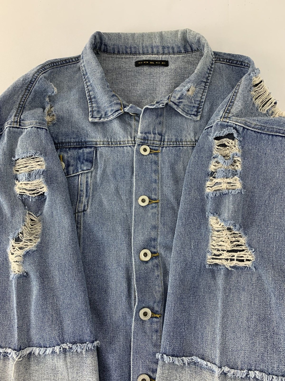 Vintage Gorge Indigo Denim Jacket Double Pocket Western Style Size L / US 10 / IT 46 - 4 Thumbnail