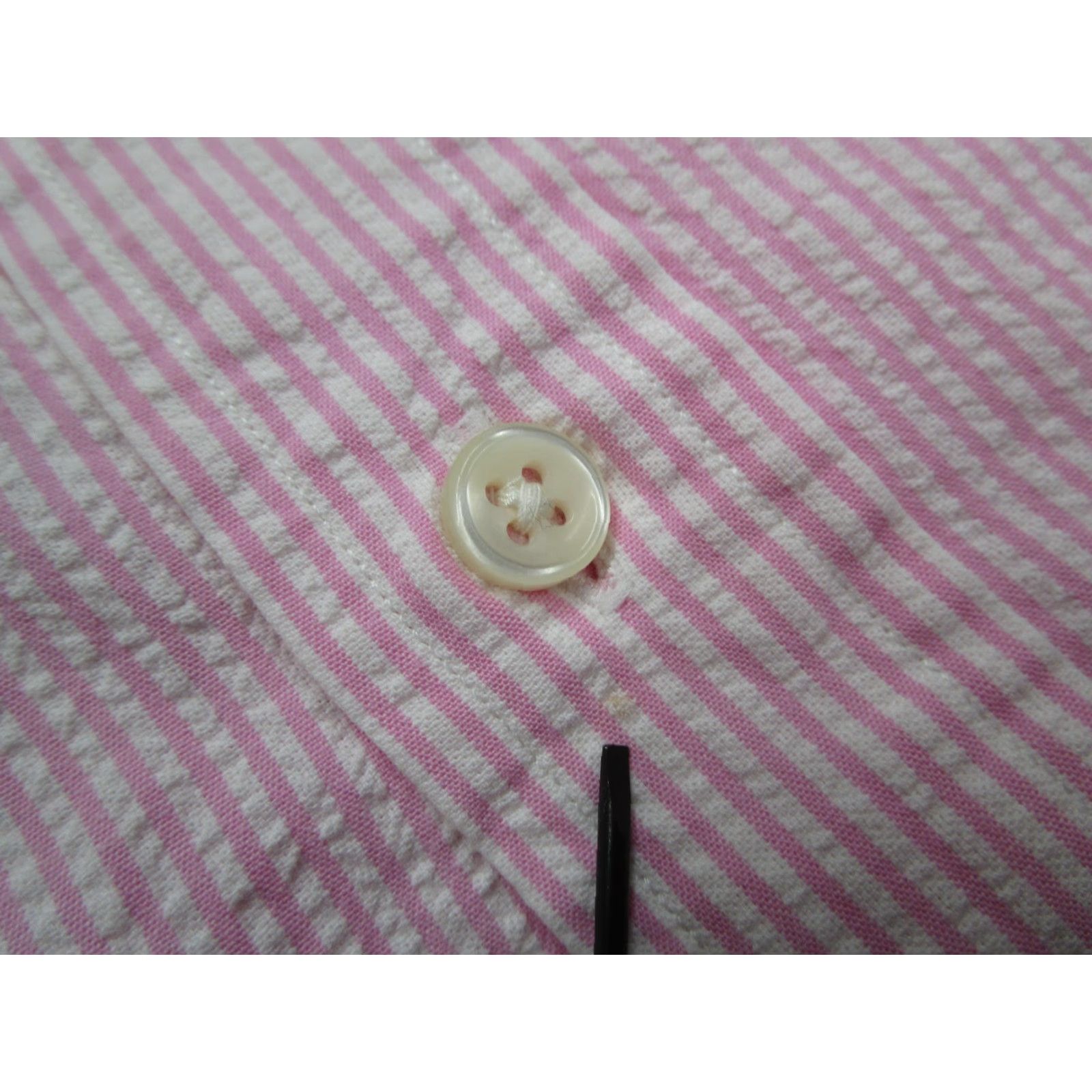 Ralph Lauren VINTAGE Ralph Lauren Shirt Mens XL Pink Stripe Seersucker Classic Fit Button-Down Polo Embroidered Pony Casual Workwear Summer Size US XL / EU 56 / 4 - 5 Thumbnail