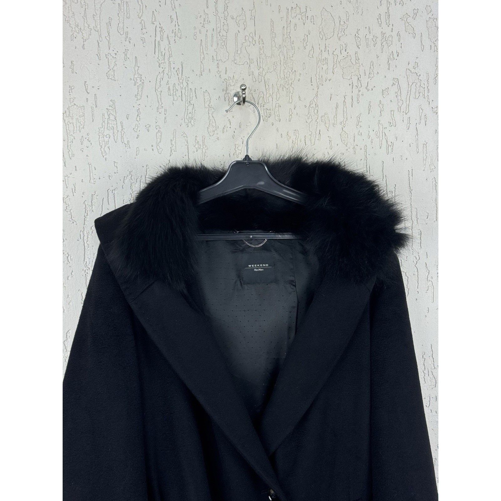 Weekend Max Mara Max Mara Weekend Biella Abiti Lana Wool Coat Hooded Fur Trim Size XL / US 12-14 / IT 48-50 - 3 Thumbnail