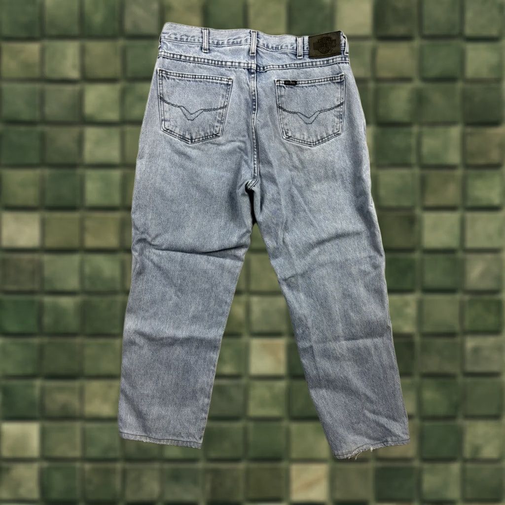Harley Davidson Harley-Davidson Jeans Mens Relaxed Fit Straight Leg Light Wash Denim Size 36x32 Jeans Regular 5-Pocket Design Blue Motorcycle Biker Mens Size US 36 / EU 52 - 1 Thumbnail