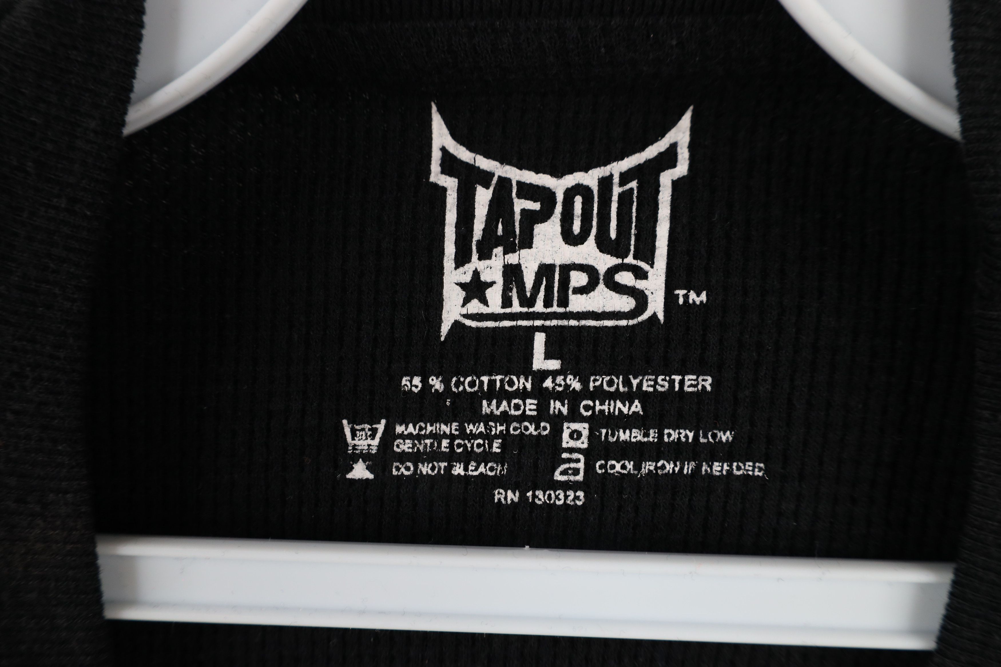 Tapout × Vintage Vintage Tapout MPS UFC MMA Thermal Waffle Knit T-Shirt Black Size US L / EU 52-54 / 3 - 8 Thumbnail