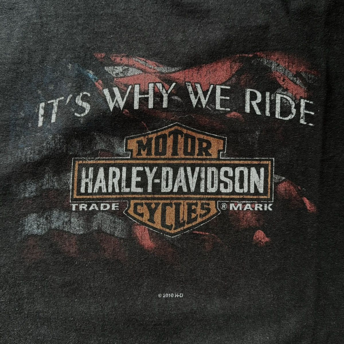 Harley Davidson Harley-Davidson Faded American Flag Tee Size US XL / EU 56 / 4 - 6 Thumbnail