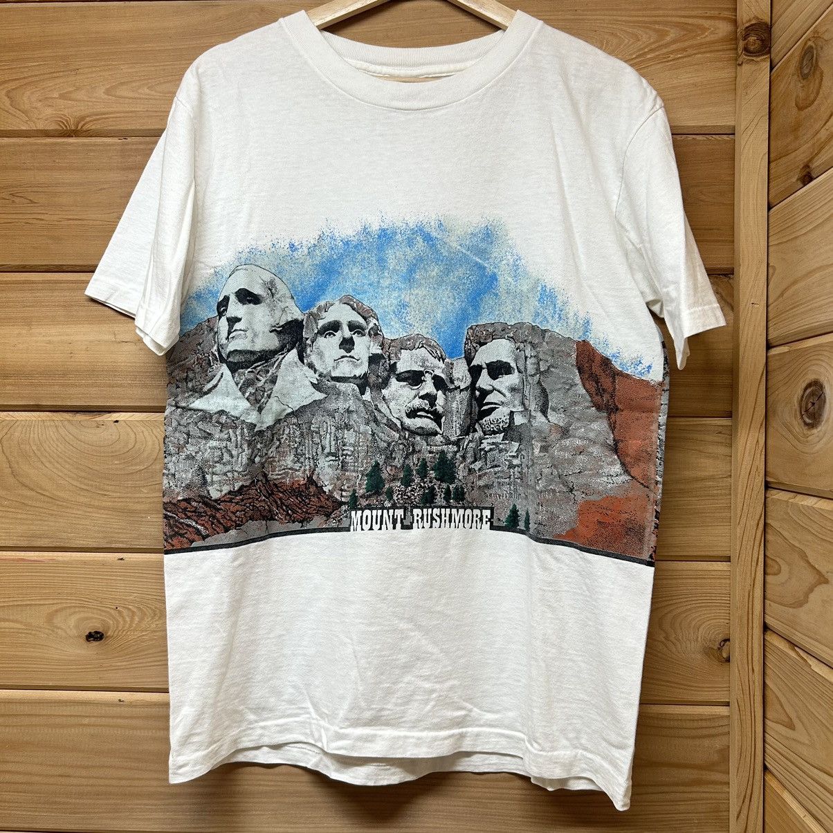 Vintage Vintage 90s Mount Rushmore Nature Destination T Shirt Size US L / EU 52-54 / 3 - 1 Thumbnail