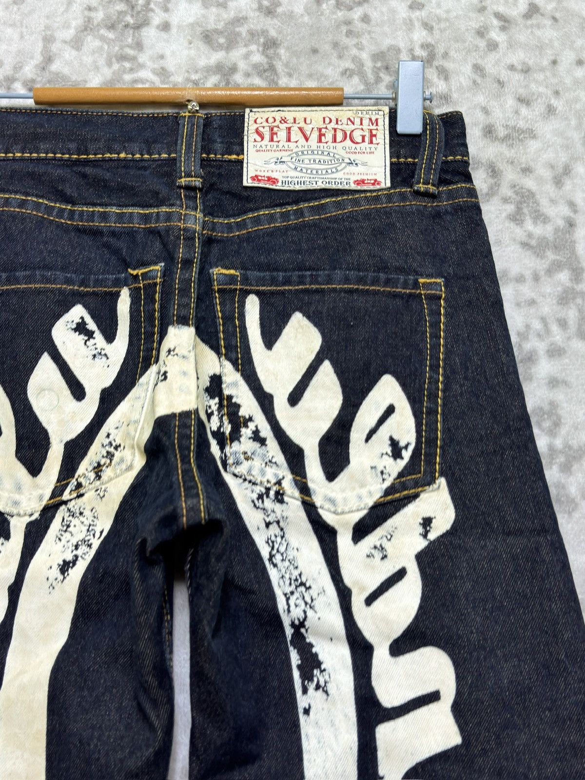 Hysteric Glamour Vintage Cocolulu CO&LU Painted Logo Selvedge Jeans Size US 28 / EU 44 - 11 Thumbnail