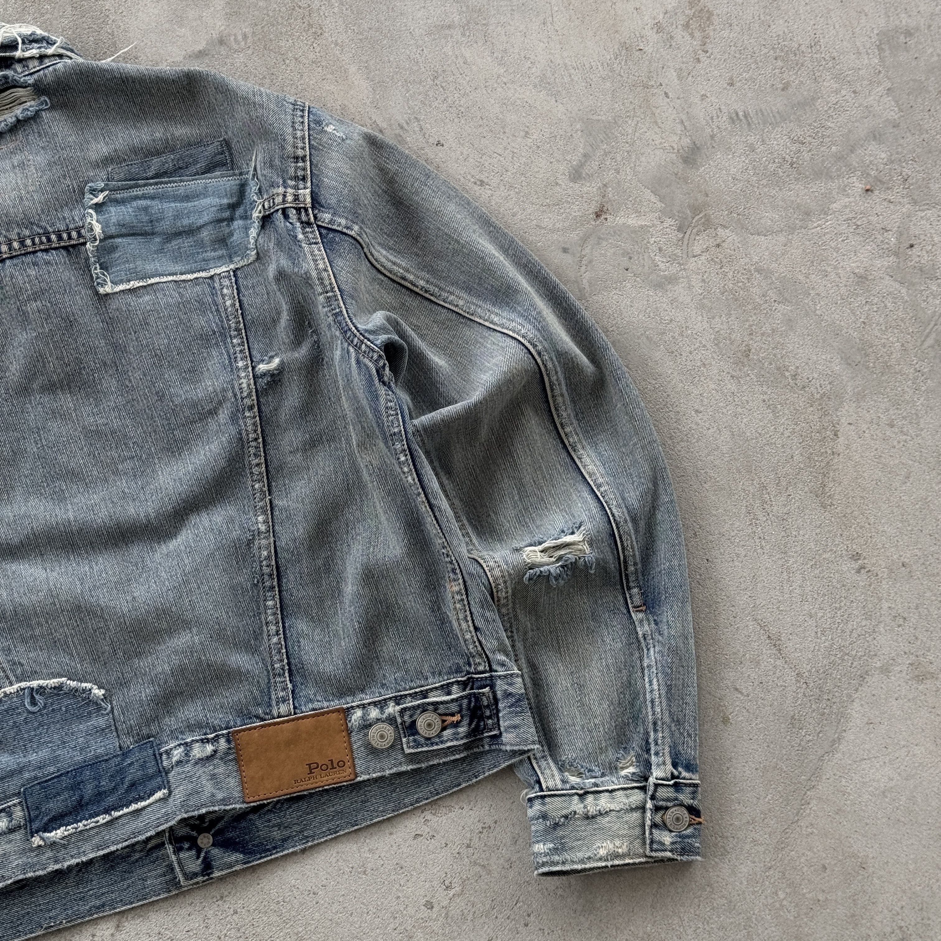 Polo Ralph Lauren Vintage Polo Ralph Lauren Distressed Denim Tracker Jacket Size M / US 6-8 / IT 42-44 - 6 Thumbnail
