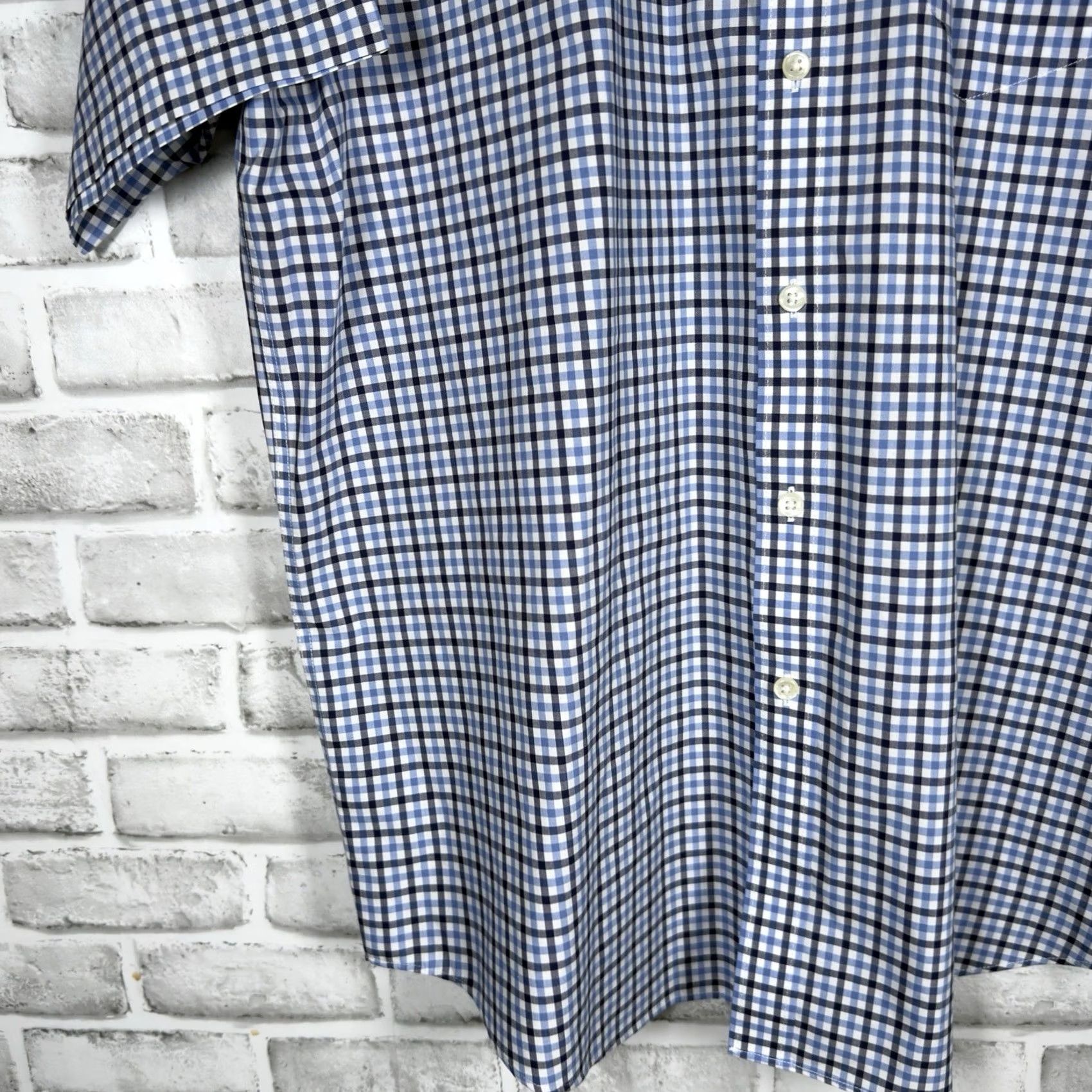 Vintage L.L. Bean Wrinkle Resistant Blue Cotton Short Sleeve Button Down Shirt Mens L Size US L / EU 52-54 / 3 - 3 Thumbnail