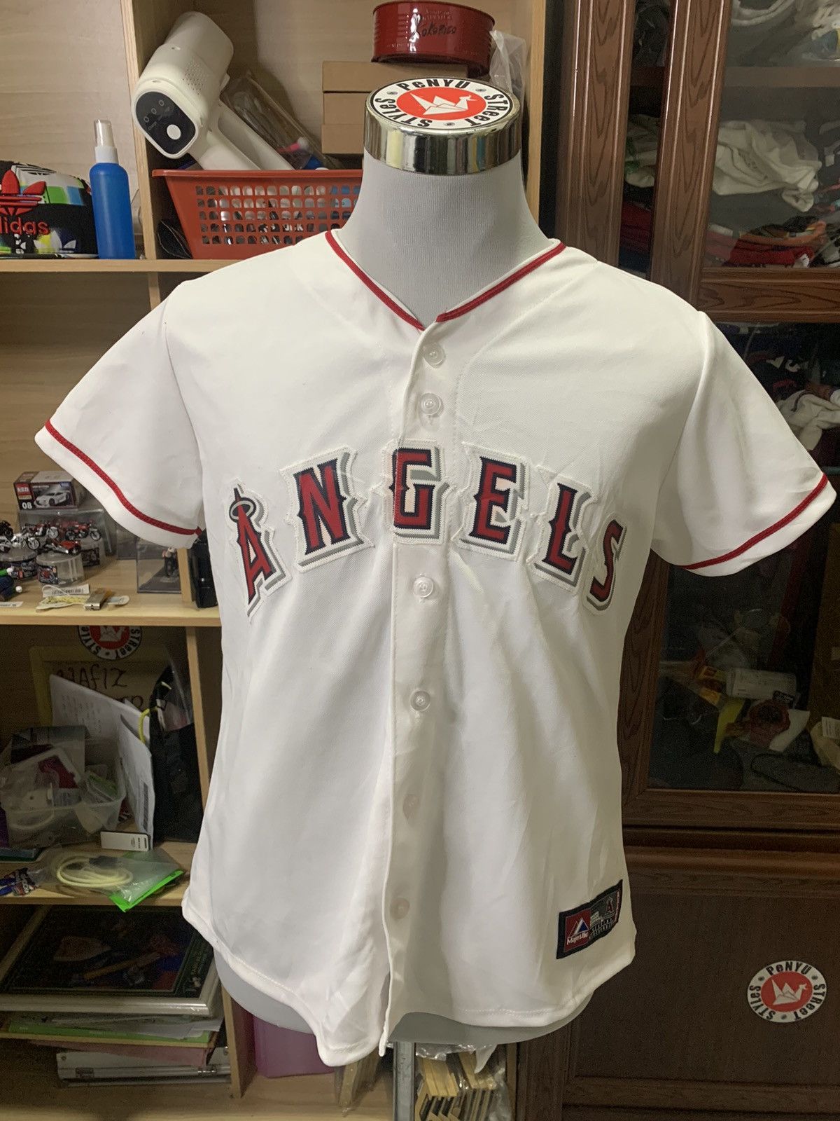 MLB × Majestic × Palm Angels Majestic White LA Angels Mike Trout 27 Cool Base Jersey L Size US L / EU 52-54 / 3 - 1 Thumbnail