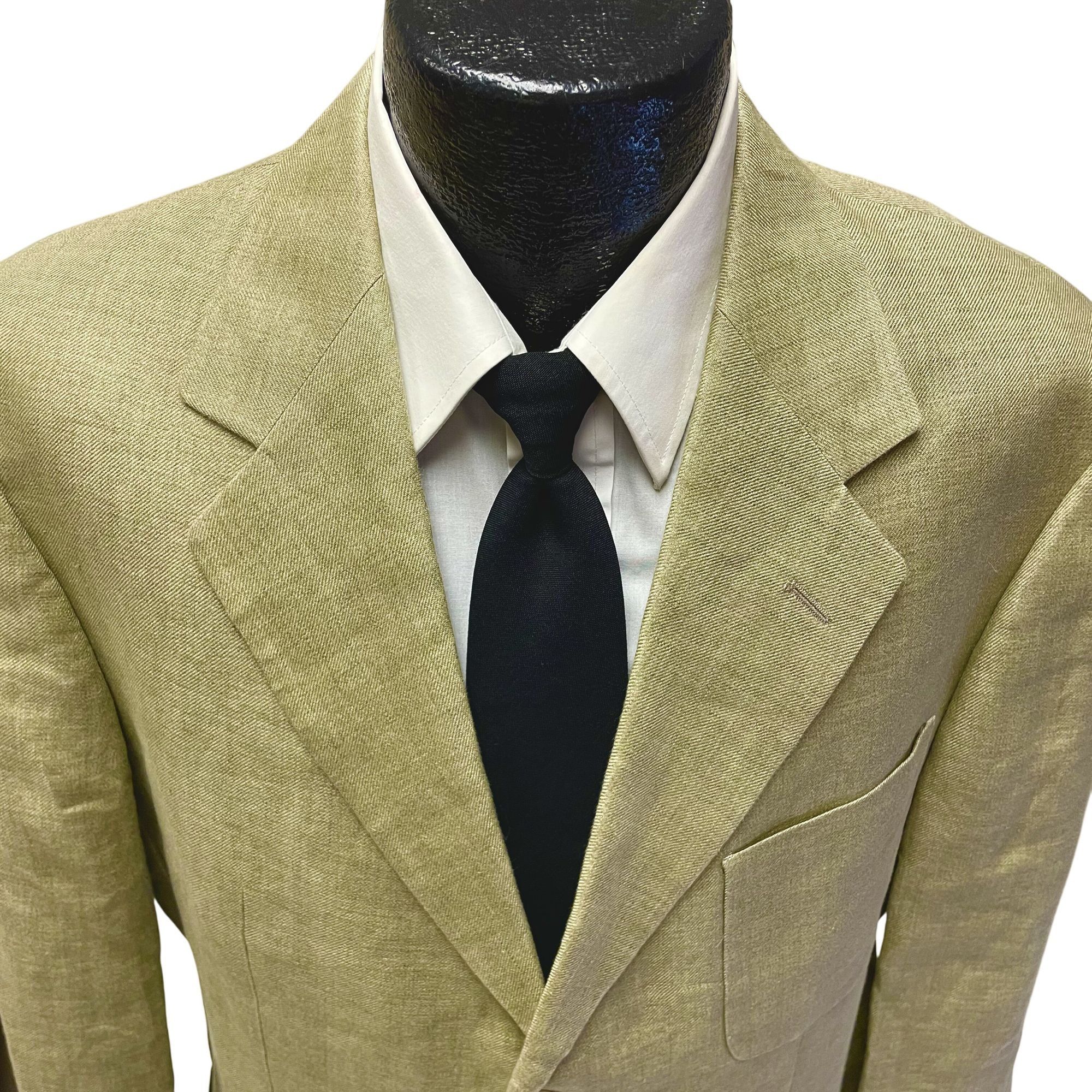 Nordstrom Vtg Nordstrom Natural Style Light Green LINEN Sport Coat Size 42L - 2 Thumbnail