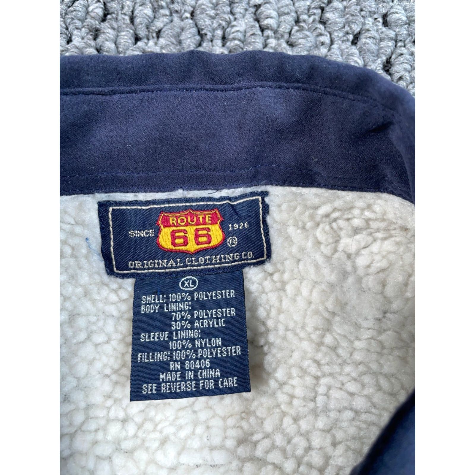 Route 66 VINTAGE Route 66 Shacket Adult XL Dark Blue Sherpa Lined Work Shirt Jacket Insulated Workwear Size US XL / EU 56 / 4 - 3 Thumbnail