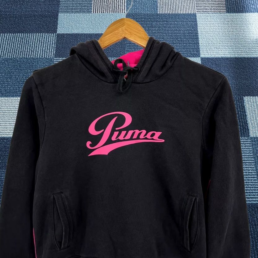 Puma PUMA Pullover Hoodie Women S Black Pink Drawstring Logo Pocket Size S / US 4 / IT 40 - 1 Thumbnail