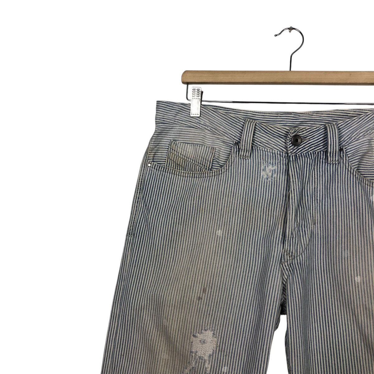 Diesel Black Gold Diesel Black Gold Vintage-Worn Railroad Stripe Denim Size 34" / US 12 / IT 48 - 8 Thumbnail