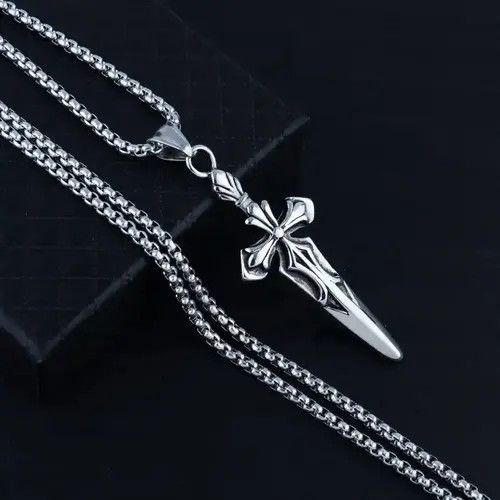 Jewelry Cross Dagger Pendant Necklace Size ONE SIZE - 2 Thumbnail