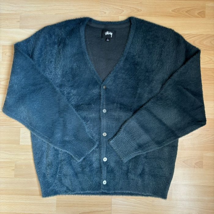 Stussy Stussy Shaggy Cardigan Dark Green | Grailed