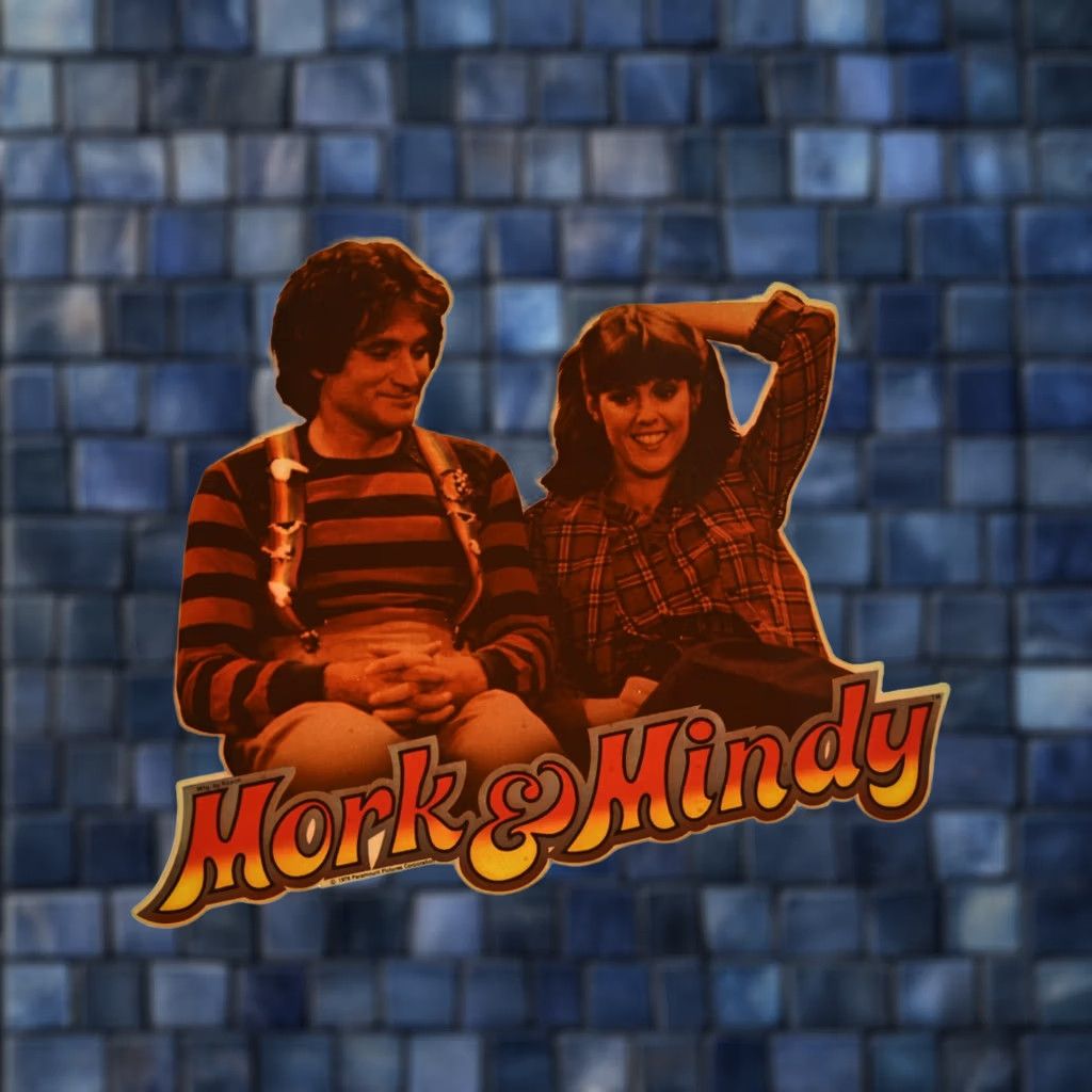 Vintage VINTAGE Original 1970s Mork & Mindy Graphic Iron On Heat Transfer Size ONE SIZE - 1 Thumbnail