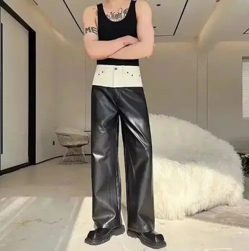 Jean LEATHER PANTS Size US 28 / EU 44 - 1 Thumbnail