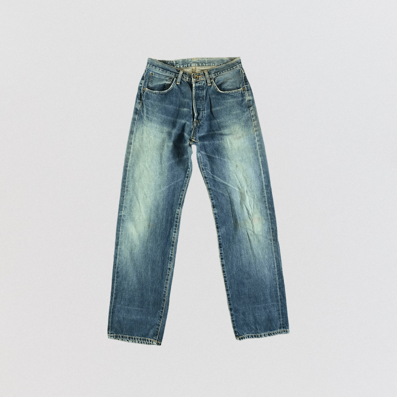Edwin Vintage Blue Wash Edwin 505 Selvedge Jeans-JM3555 Size US 31 - 1 Thumbnail