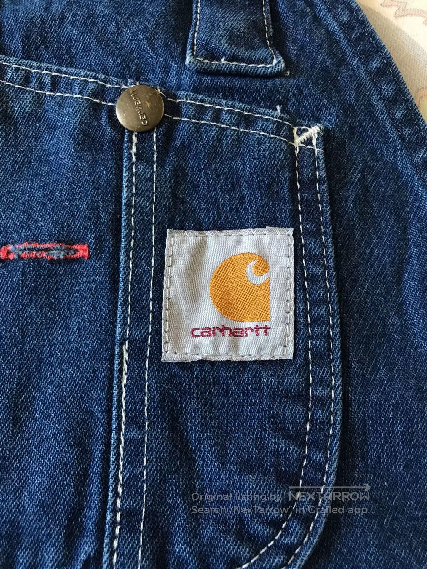 Carhartt Carhartt R07 W38L30 Washed Denim Overalls. Size US 38 / EU 54 - 5 Thumbnail