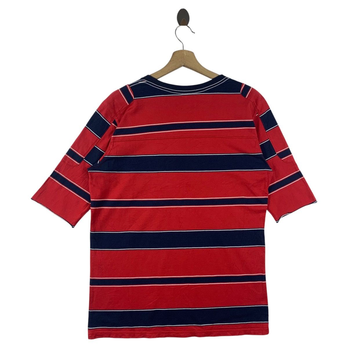 White Mountaineering WHITE MOUNTAINEERING three quarter stripe tee Size US M / EU 48-50 / 2 - 4 Thumbnail