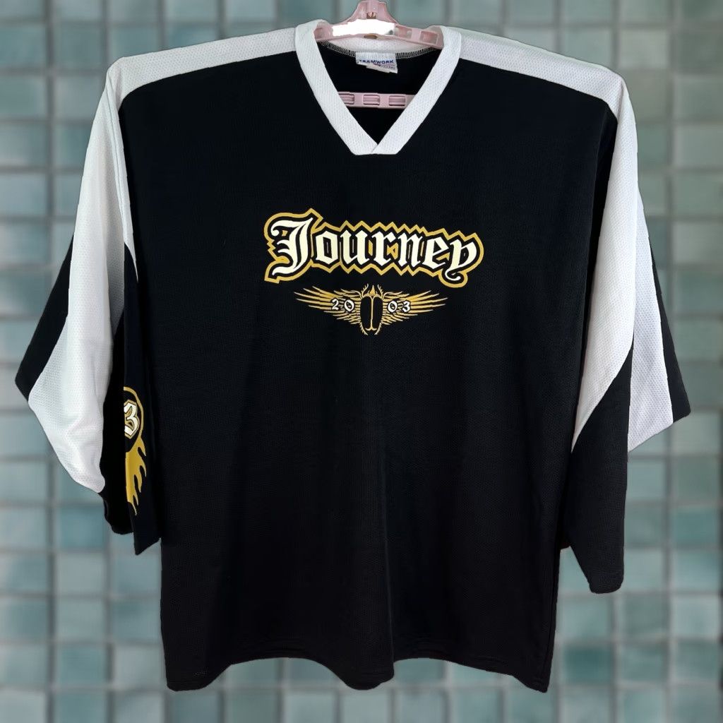 Vintage VINTAGE Journey 2003 Tour The Main Event Band Hockey Jersey Teamwork Athletic XL Mens Tag Size US XL / EU 56 / 4 - 1 Thumbnail